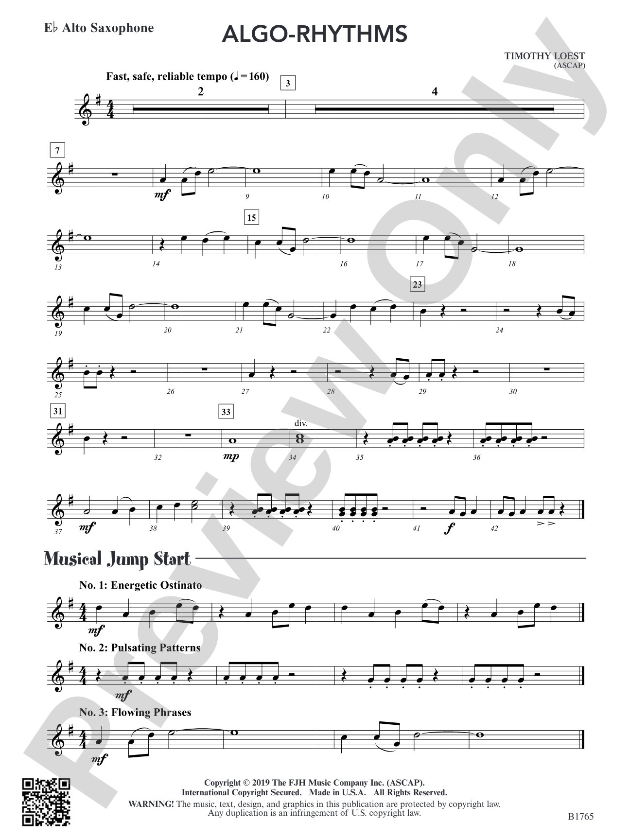 Algo-Rhythms: E-flat Alto Saxophone