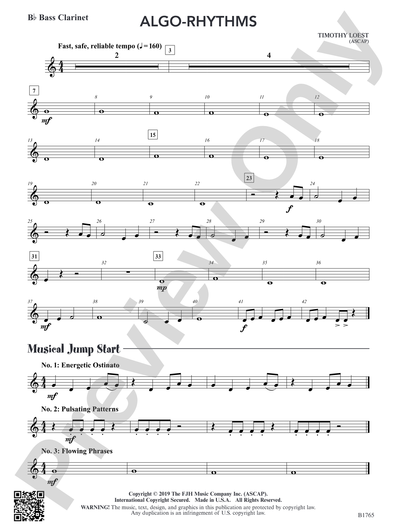 Algo-Rhythms: B-flat Bass Clarinet