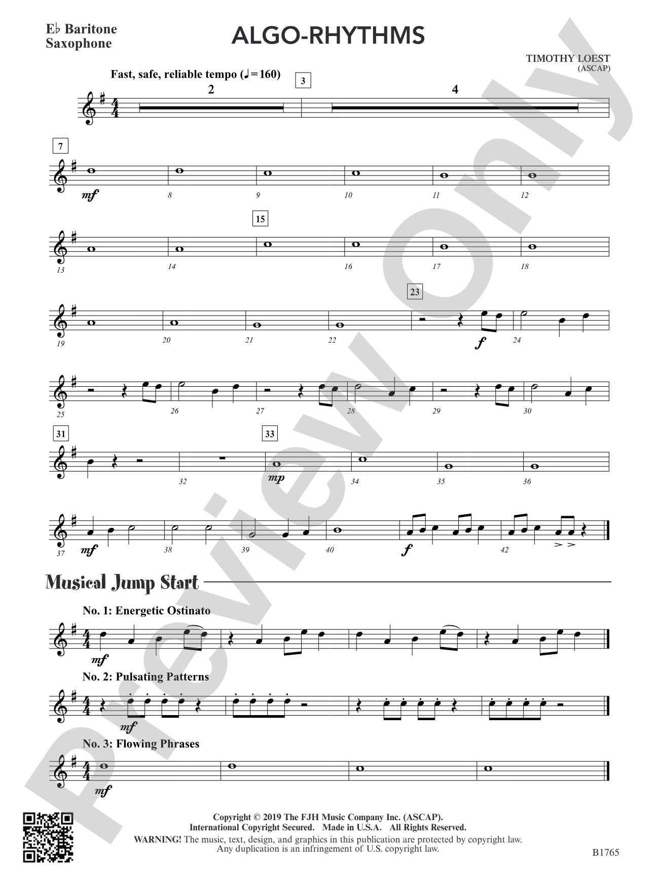 Algo-Rhythms: E-flat Baritone Saxophone