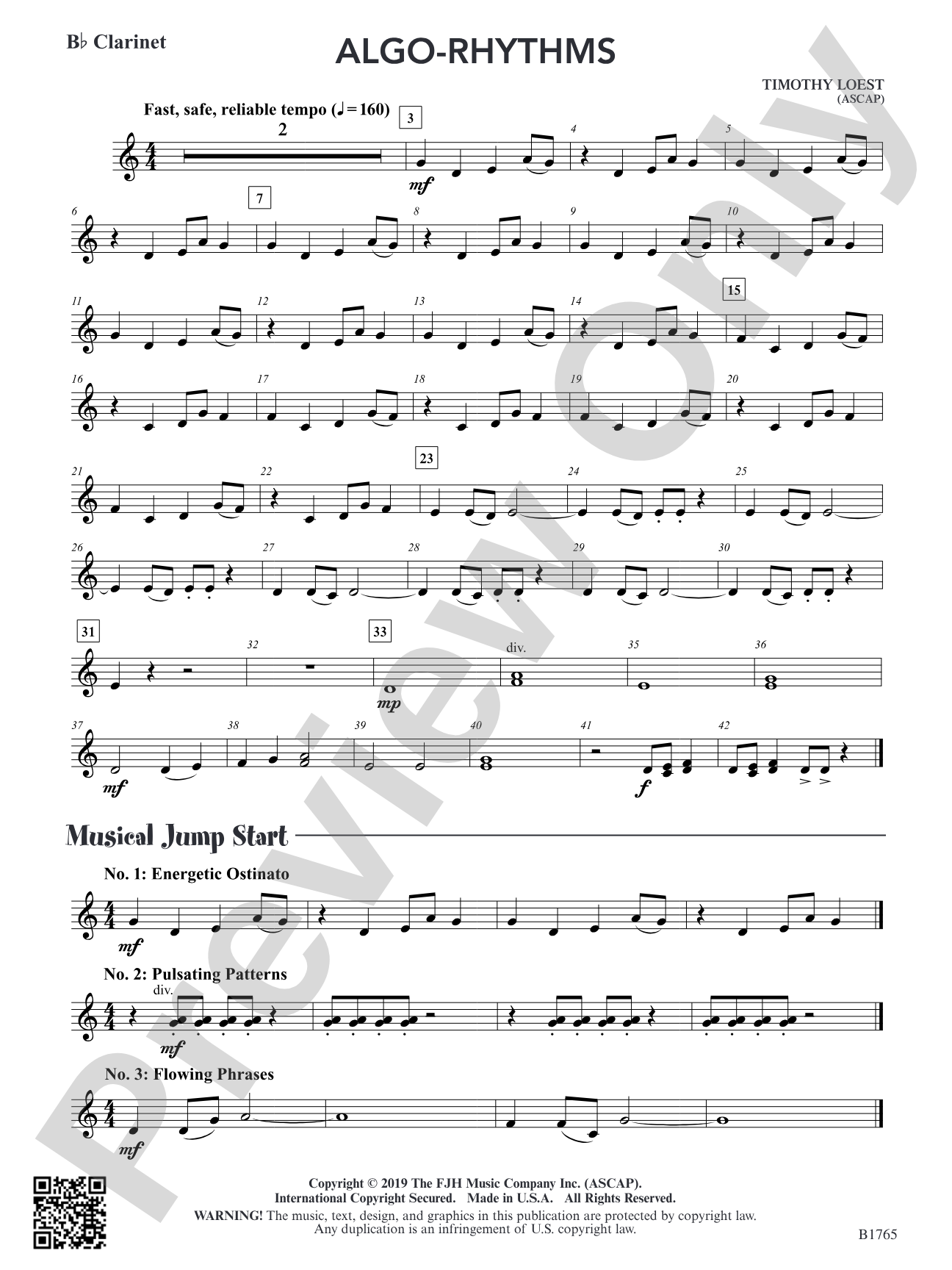 Algo-Rhythms: B-flat Clarinet