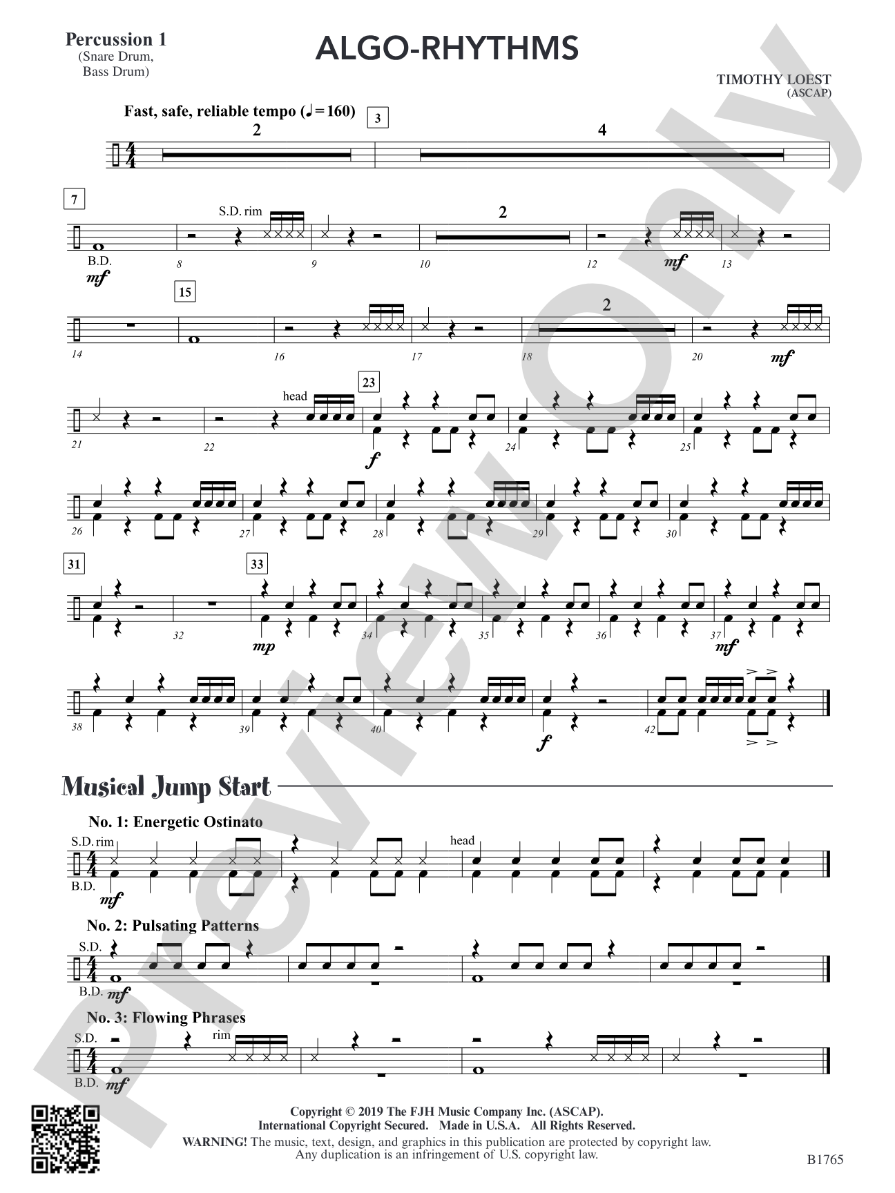 Algo-Rhythms: Percussion 1