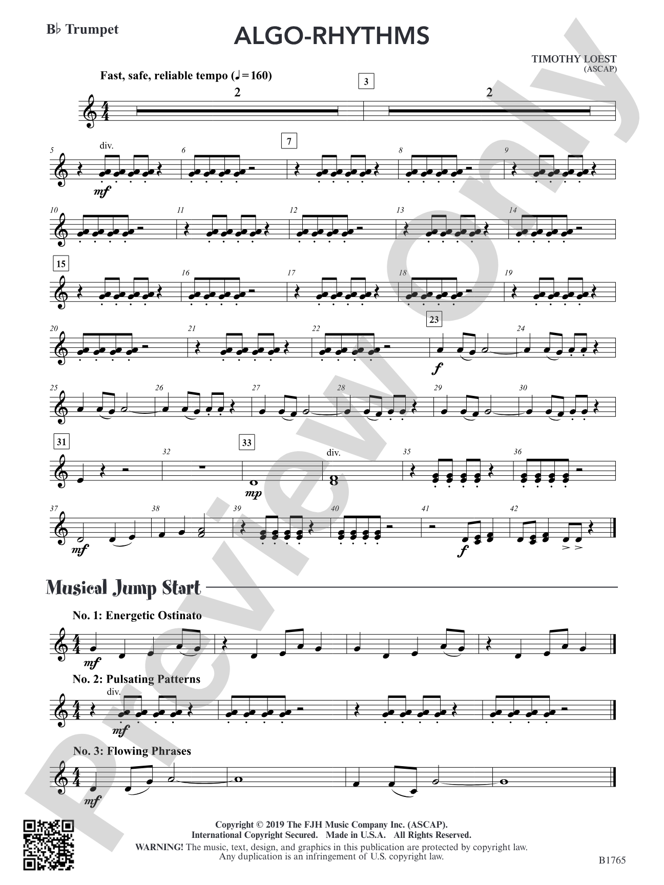 Algo-Rhythms: B-flat Trumpet