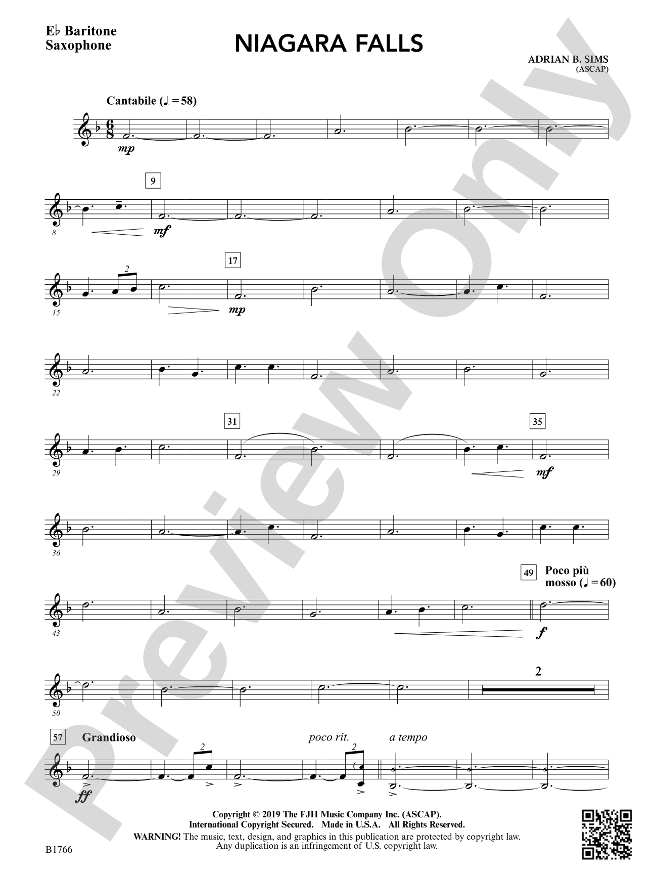 Niagara Falls: E-flat Baritone Saxophone