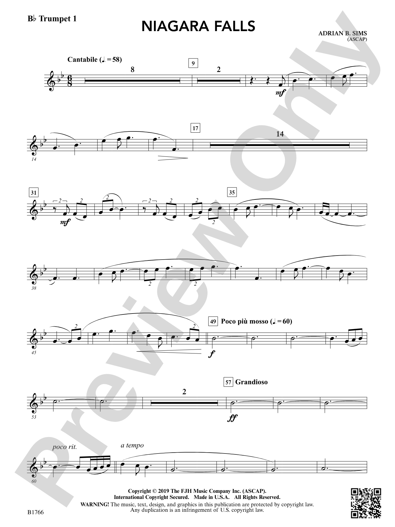 Niagara Falls: B-flat Trumpet 1