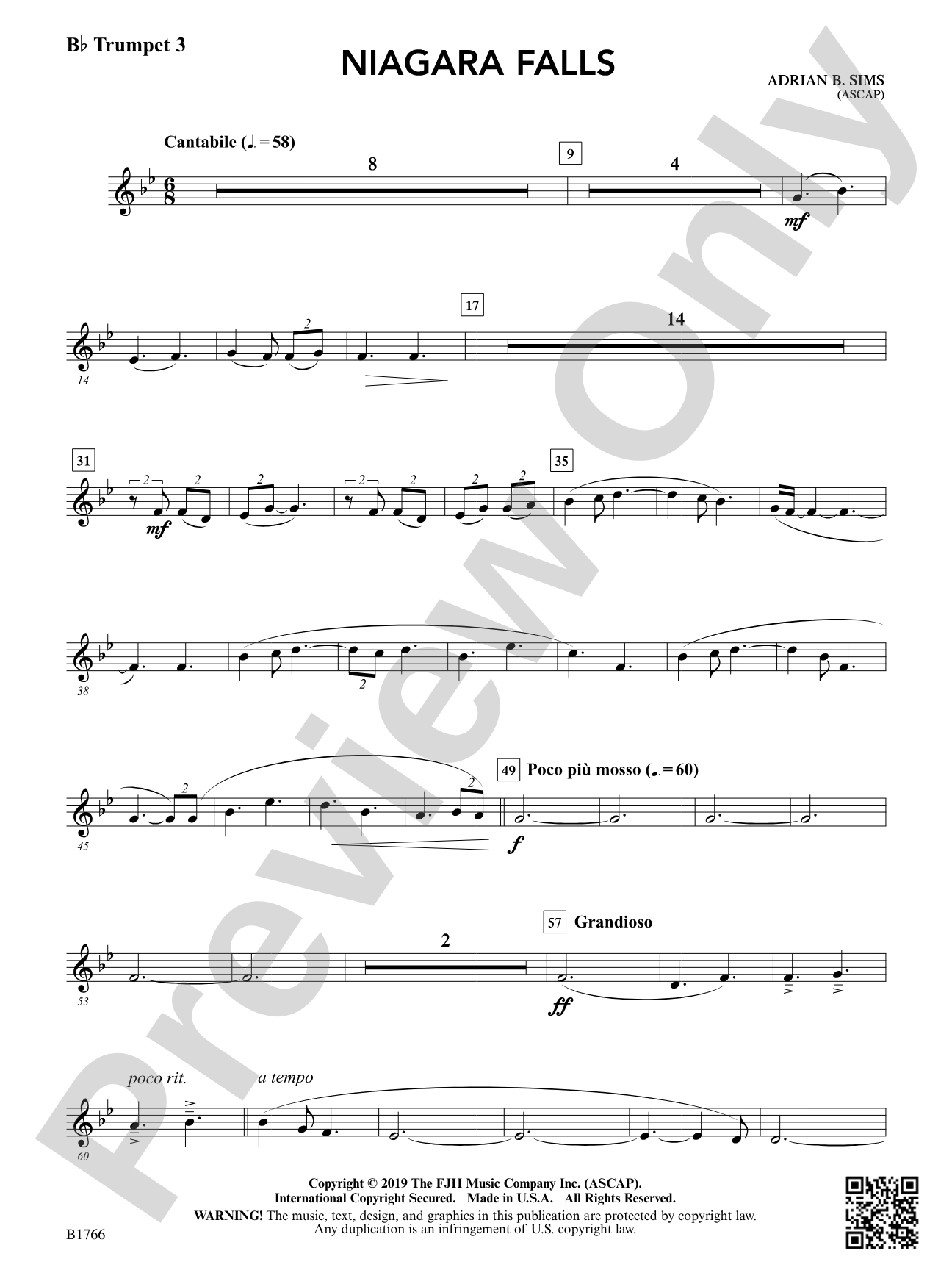 Niagara Falls: B-flat Trumpet 3