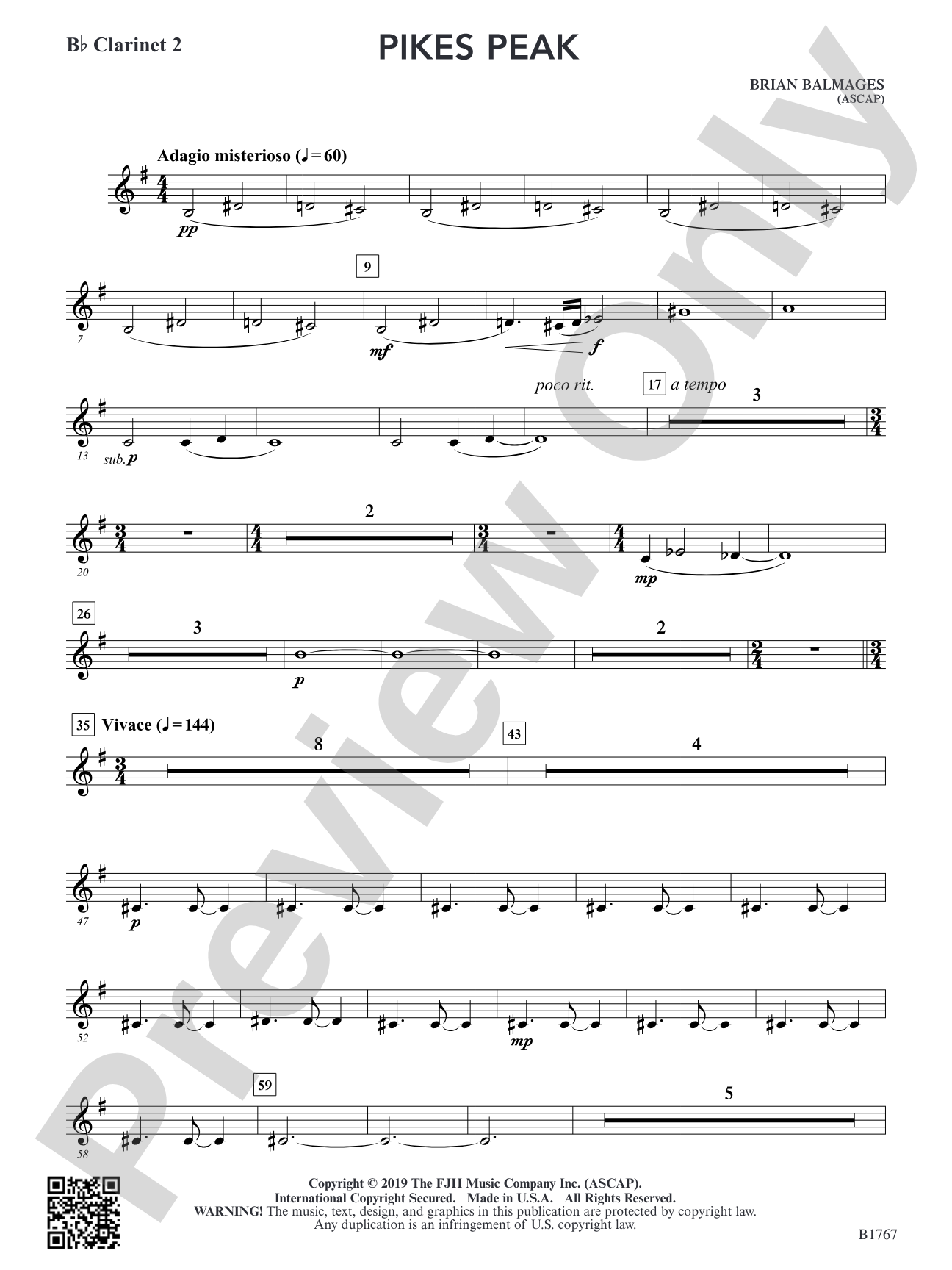 Pikes Peak: B-flat Clarinet 2