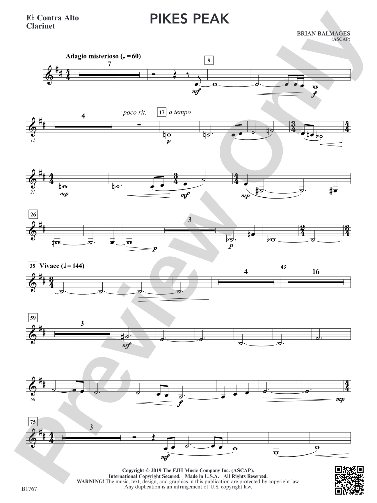 Pikes Peak: E-flat Contra Alto Clarinet