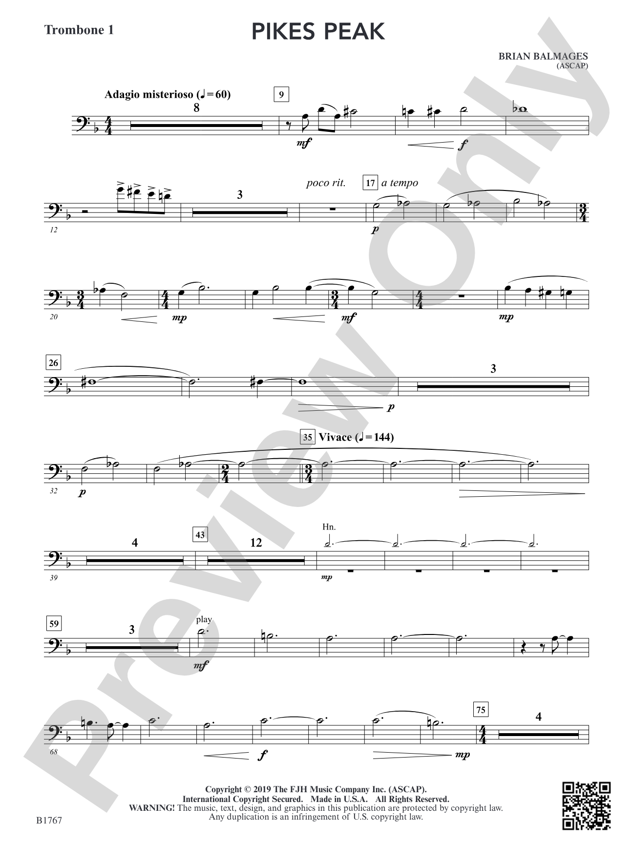 Pikes Peak: Trombone 1