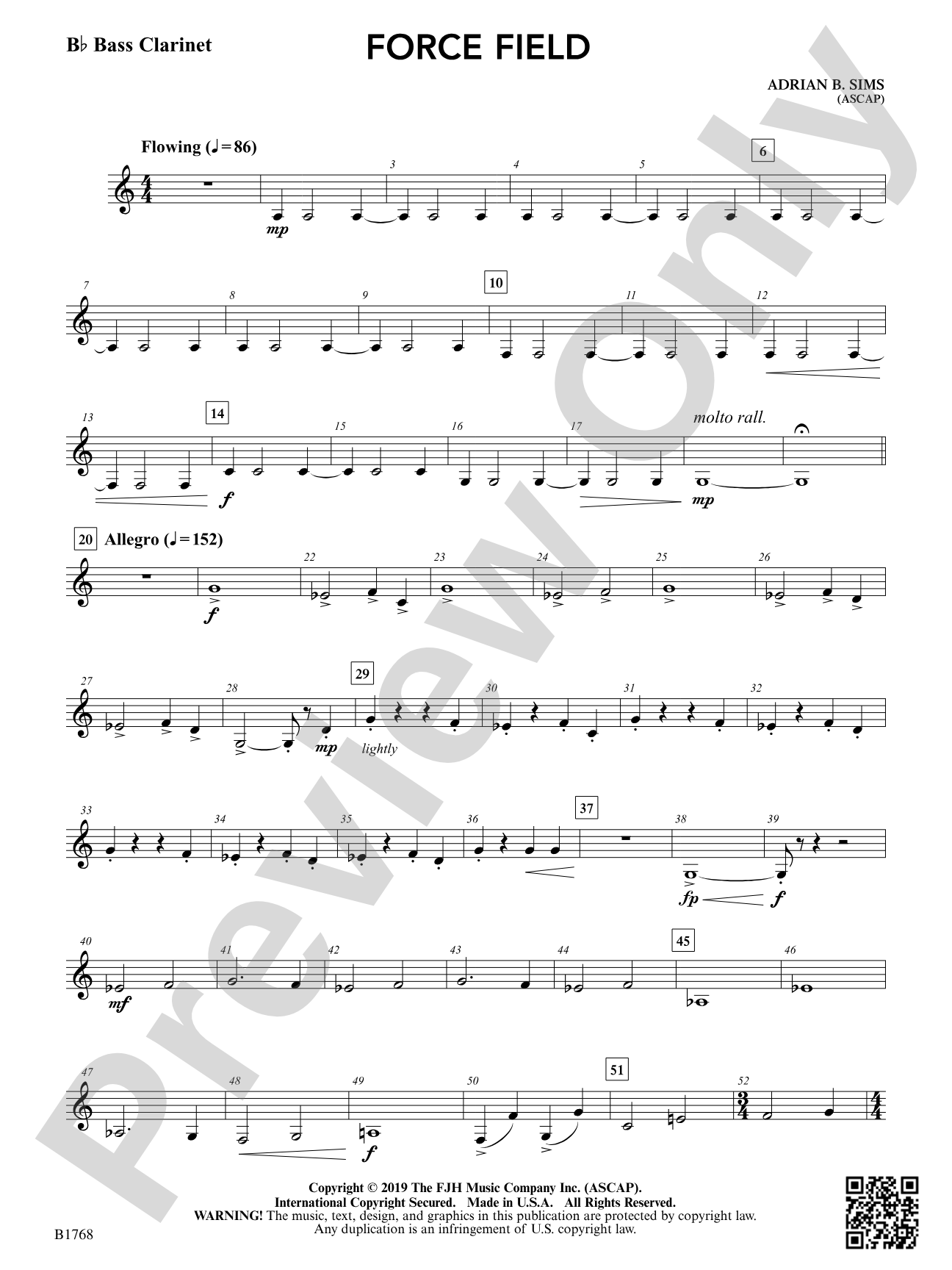 Force Field: B-flat Bass Clarinet