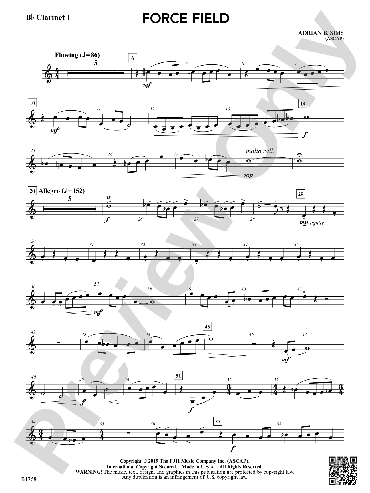 Force Field: B-flat Clarinet 1