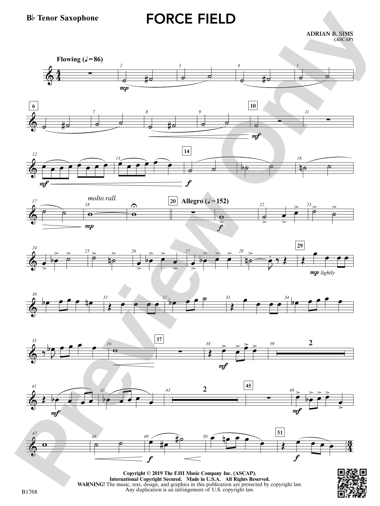Force Field: B-flat Tenor Saxophone