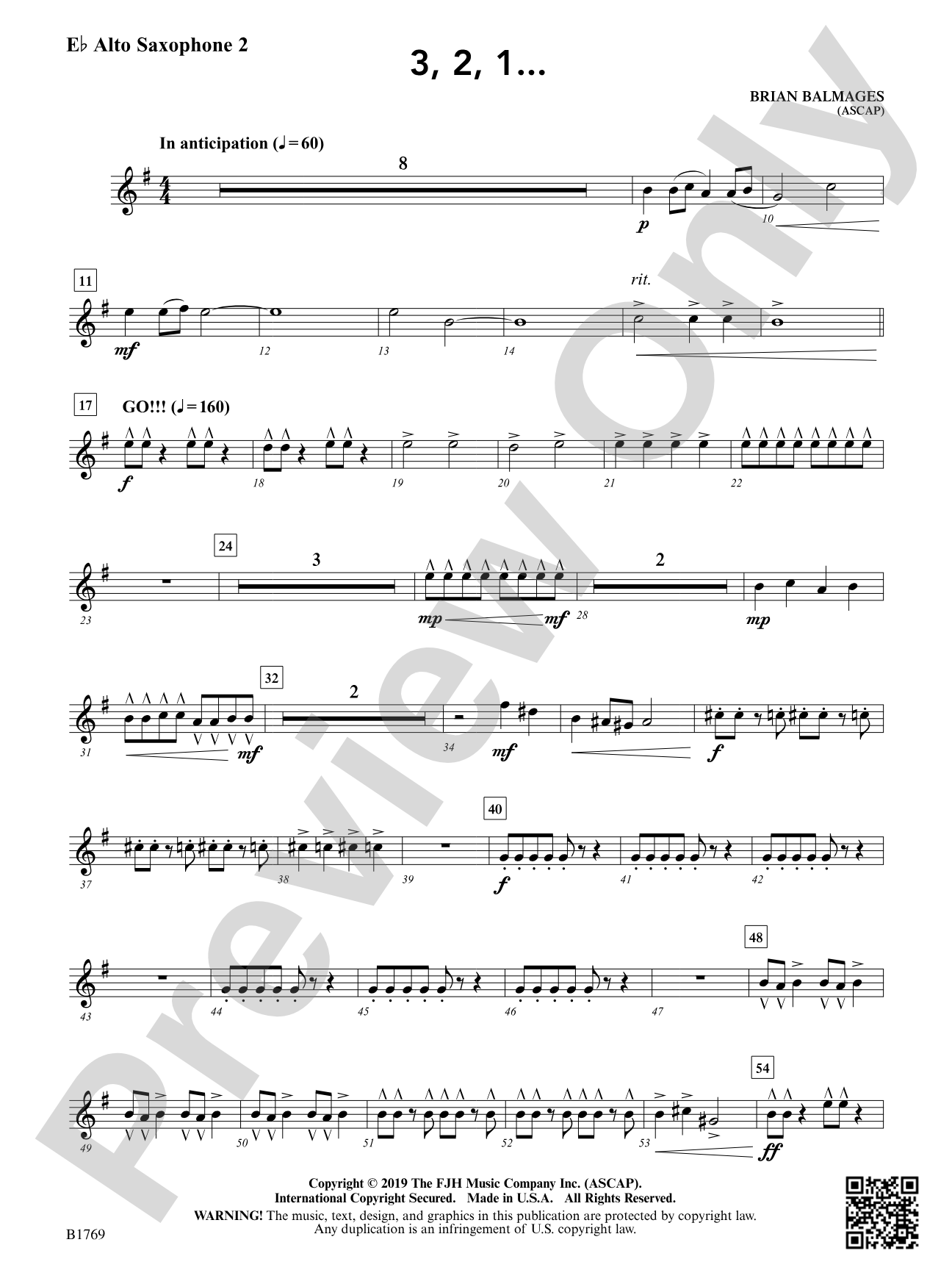 3, 2, 1...: E-flat Alto Saxophone 2