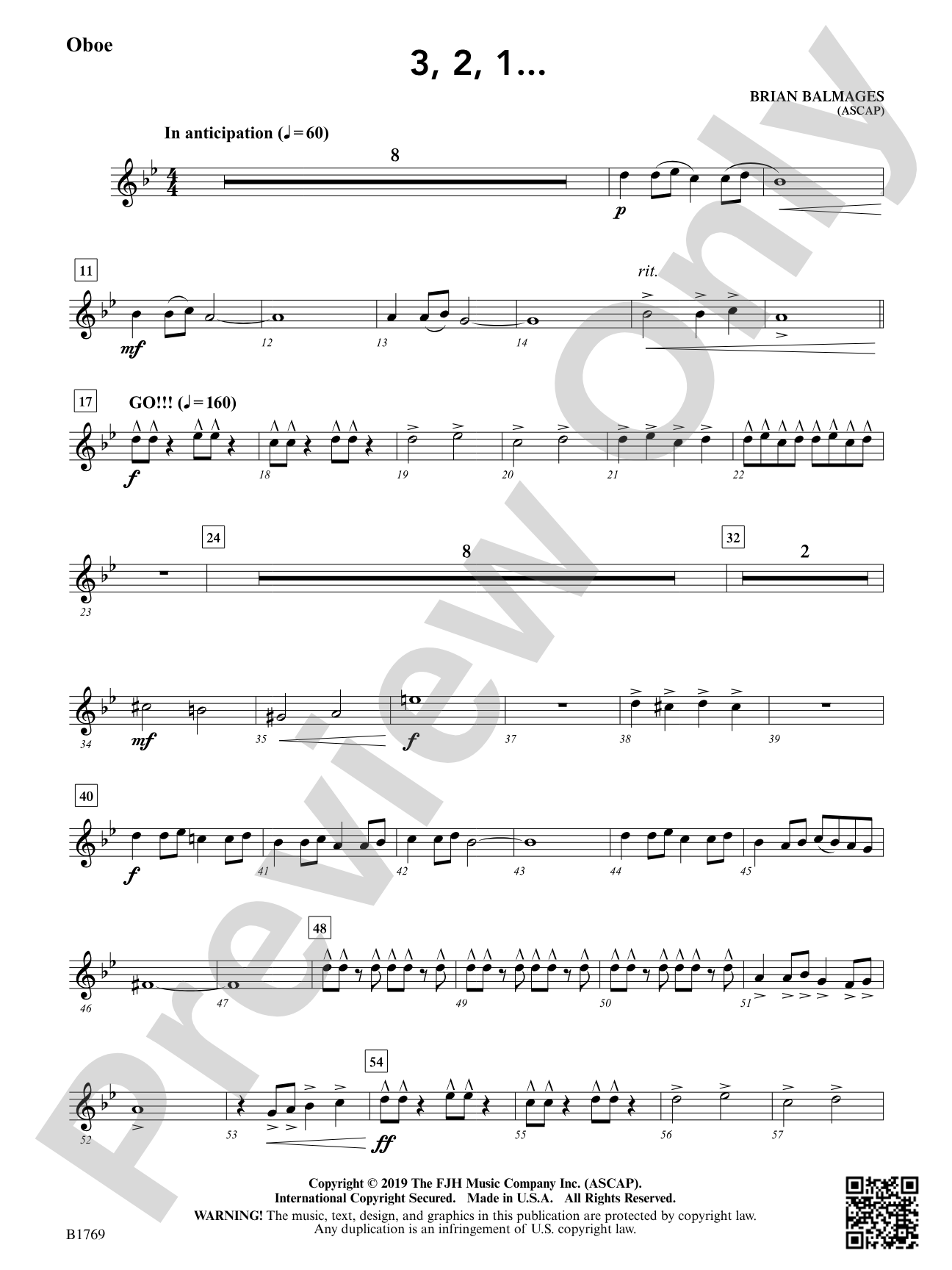 3, 2, 1...: Oboe
