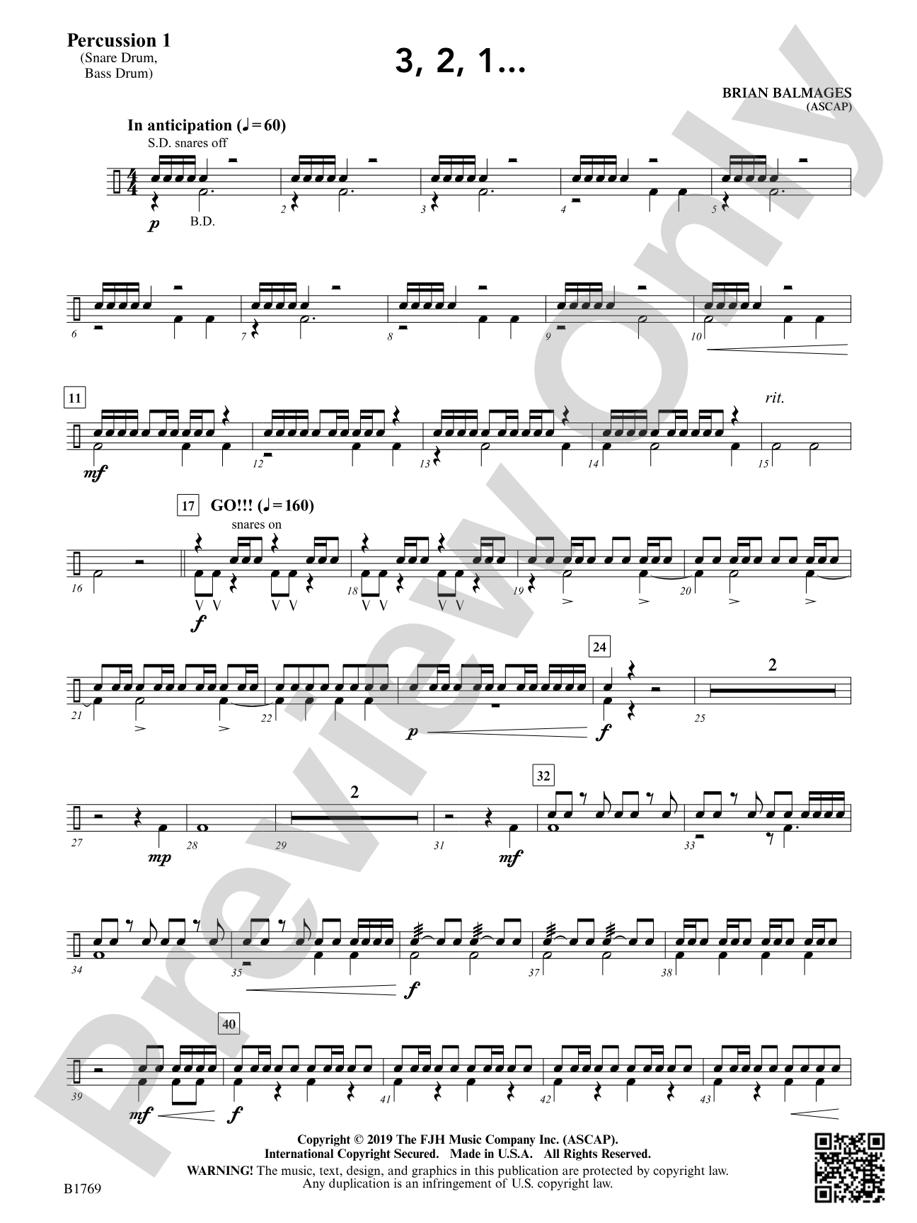 3, 2, 1...: Percussion 1