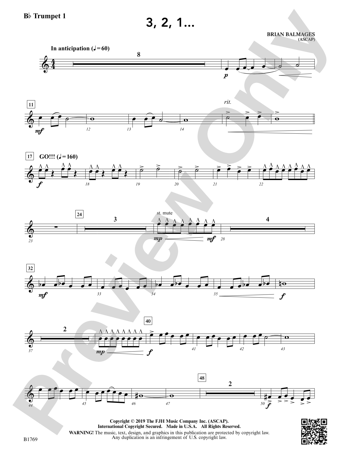 3, 2, 1...: B-flat Trumpet 1