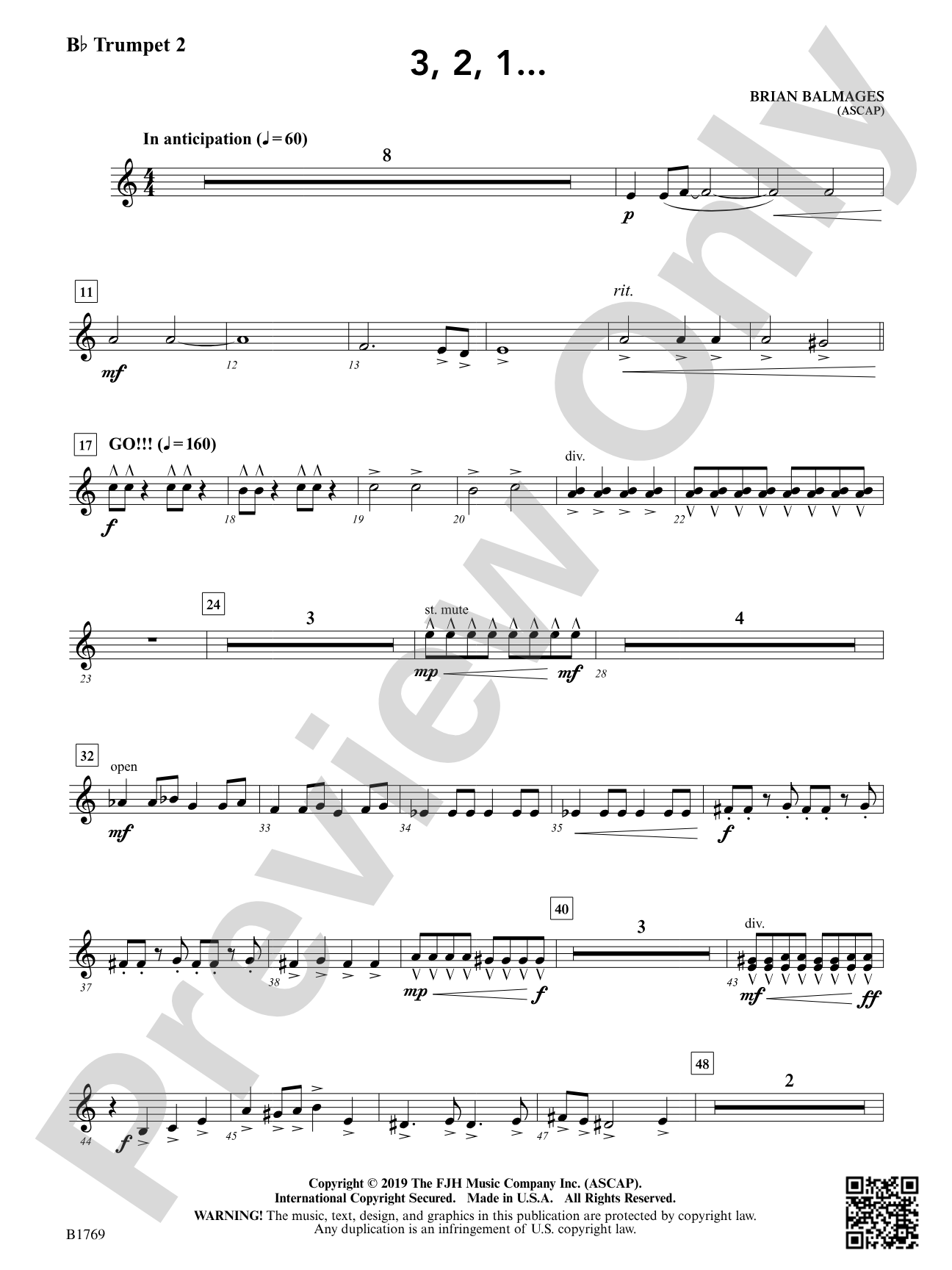 3, 2, 1...: B-flat Trumpet 2