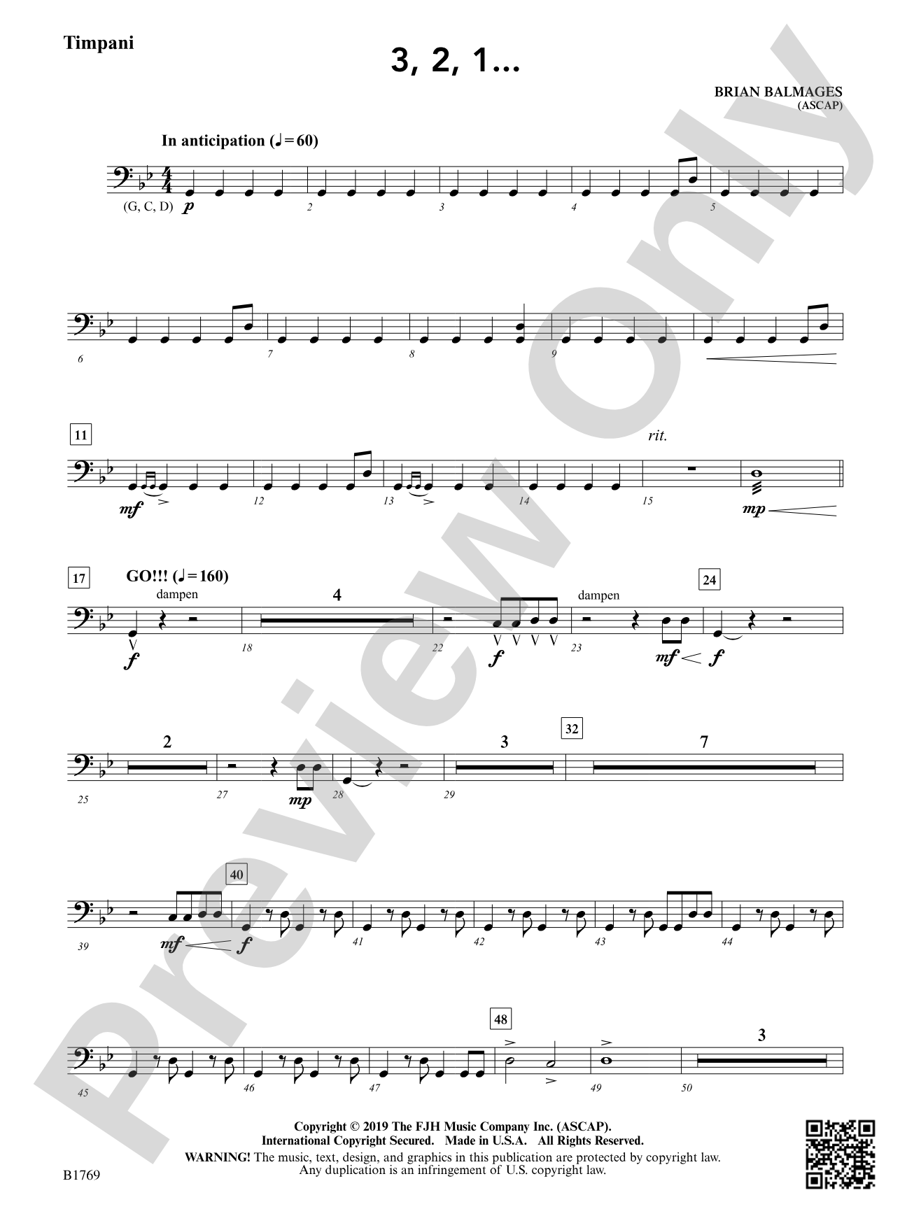 3, 2, 1...: Timpani