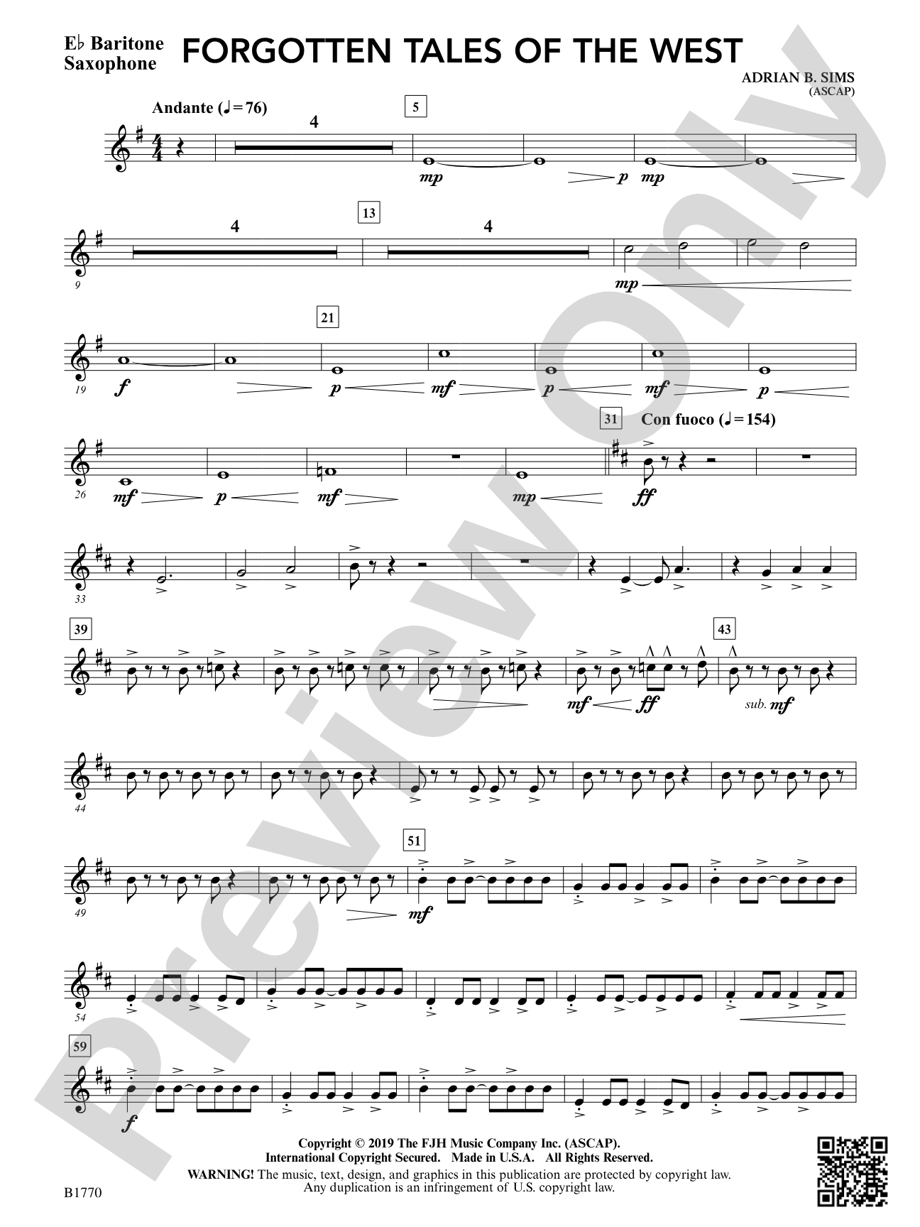 Forgotten Tales of the West: E-flat Baritone Saxophone