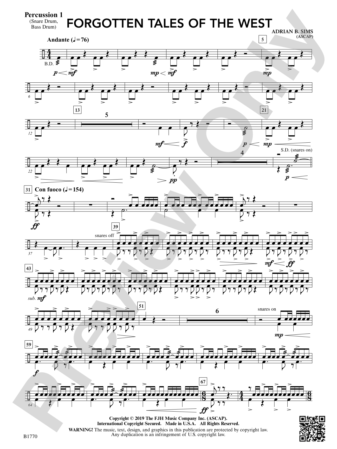 Forgotten Tales of the West: Percussion 1