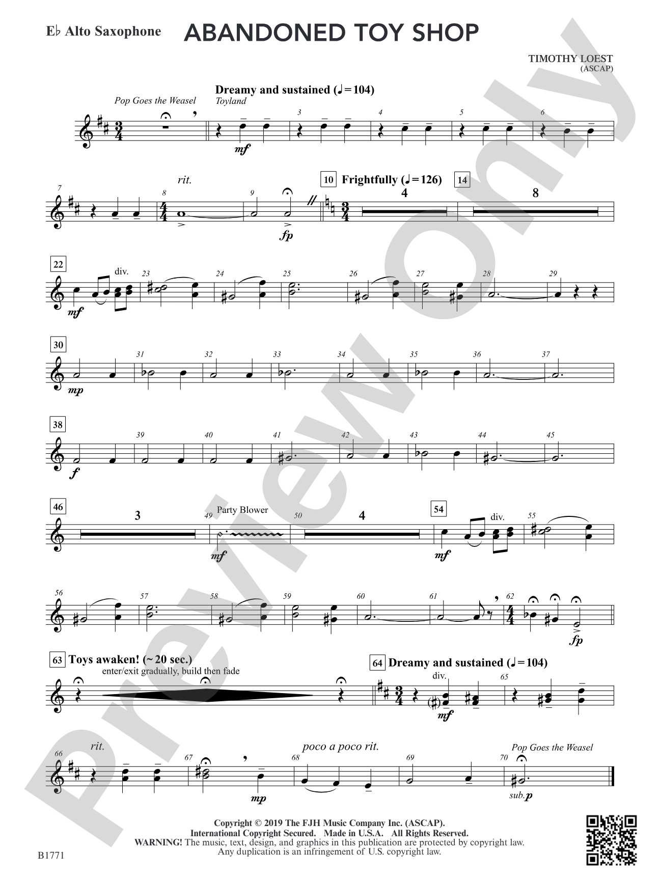 Abandoned Toy Shop: E-flat Alto Saxophone