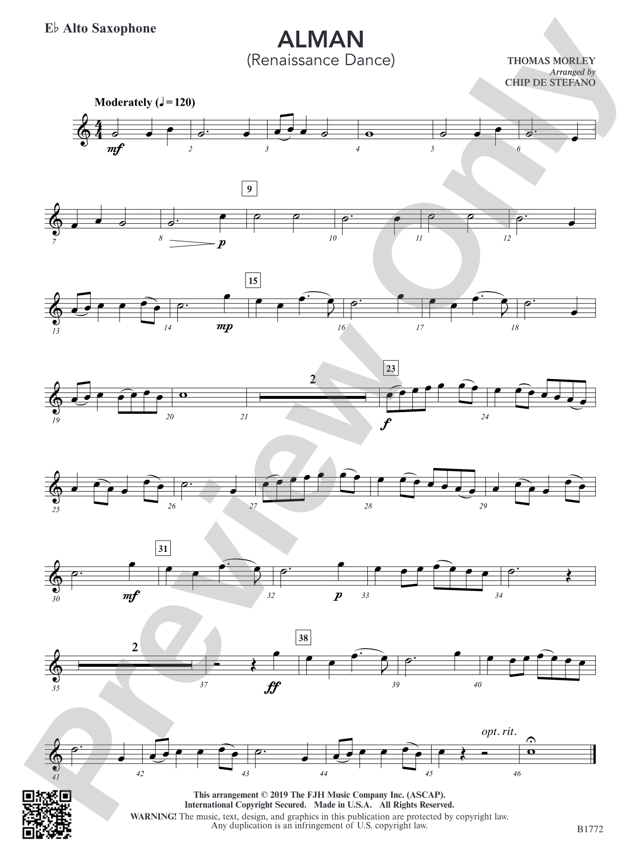 Alman: E-flat Alto Saxophone