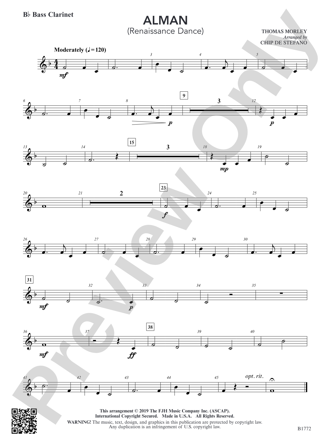 Alman: B-flat Bass Clarinet