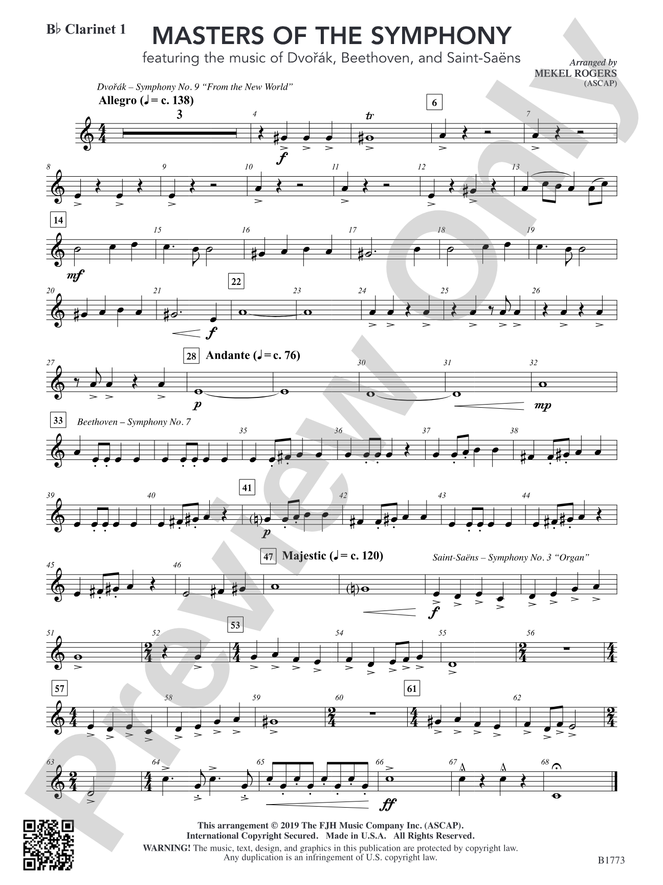 Masters of the Symphony: B-flat Clarinet 1