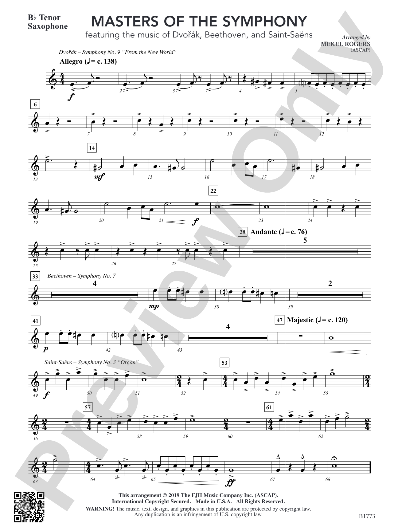 Masters of the Symphony: B-flat Tenor Saxophone