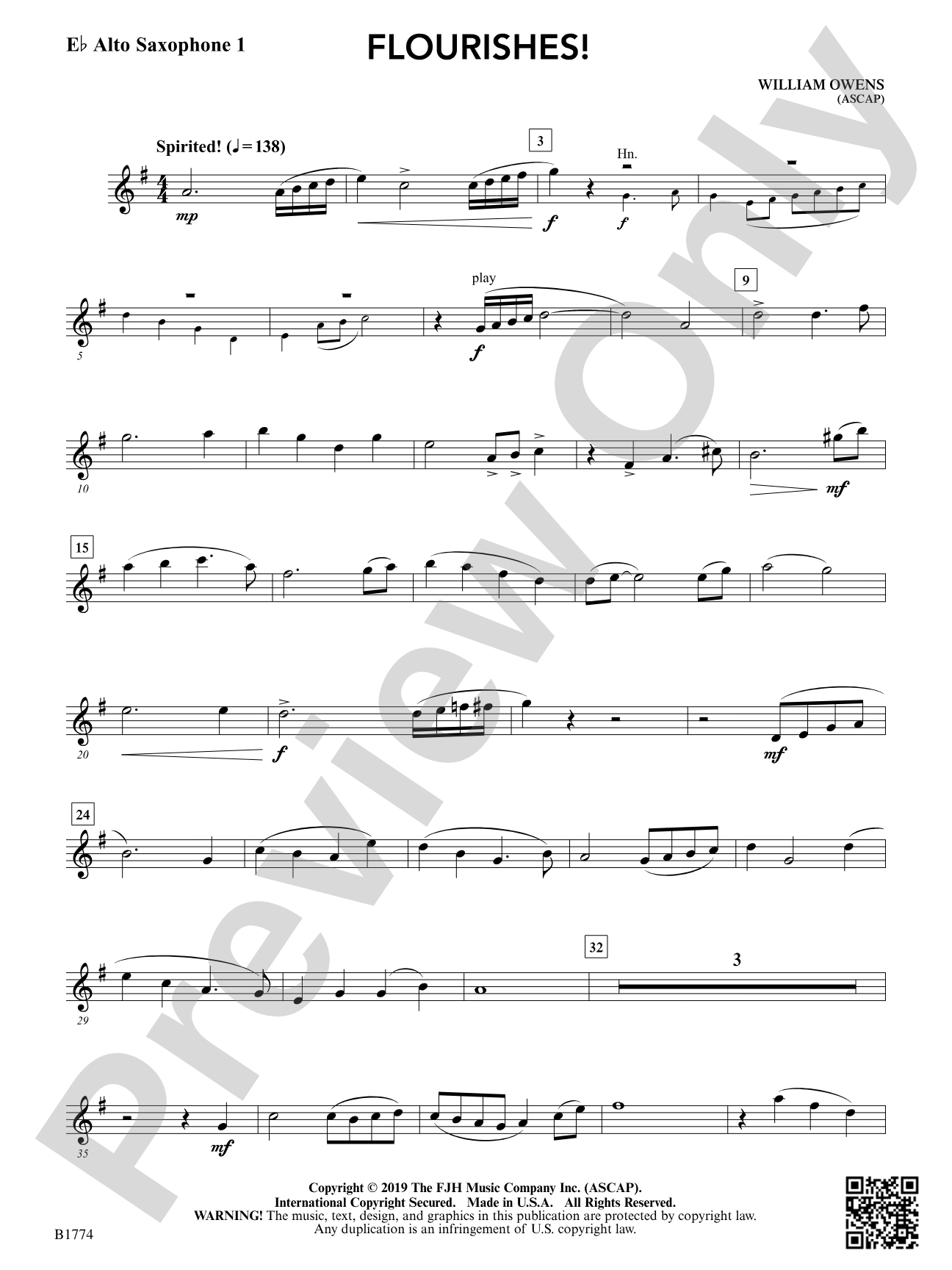 Flourishes!: E-flat Alto Saxophone 1