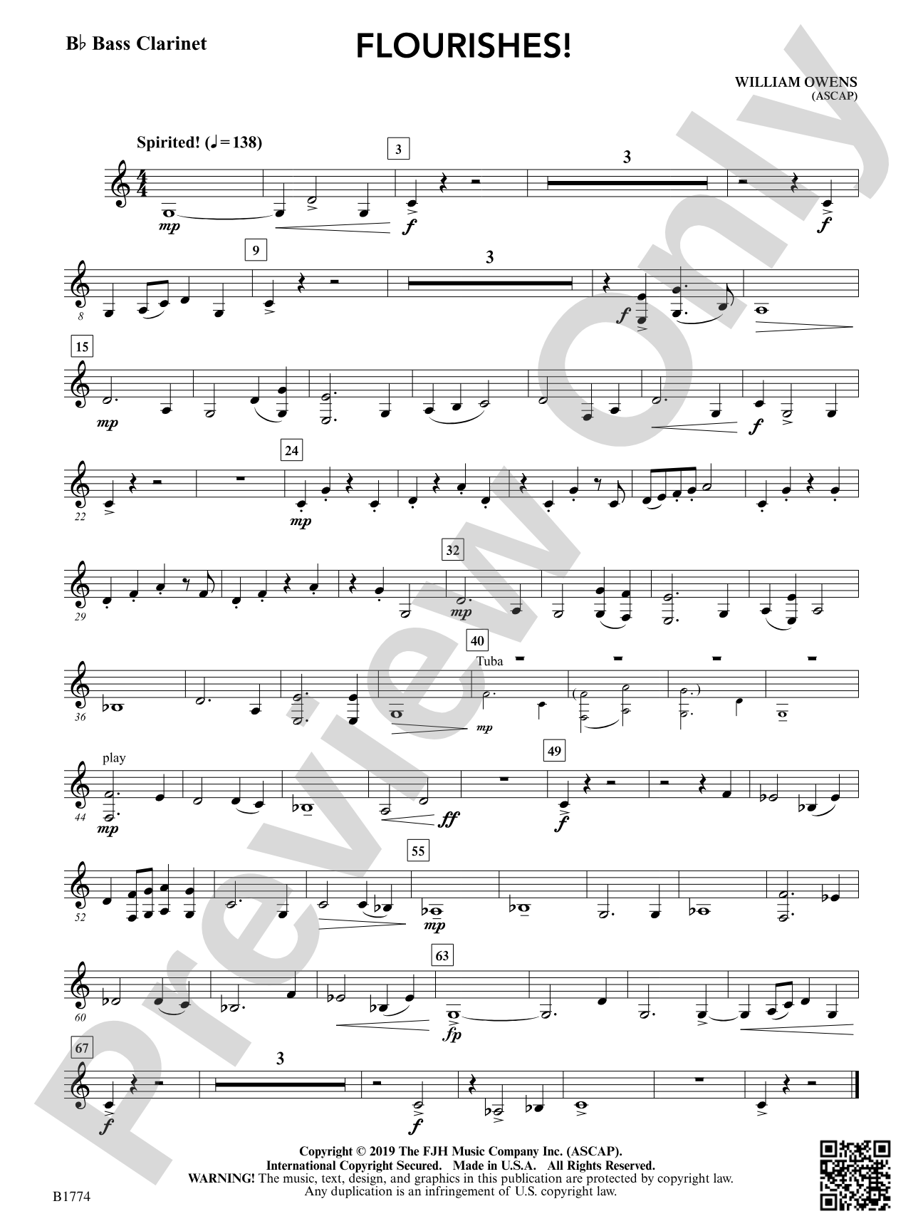 Flourishes!: B-flat Bass Clarinet