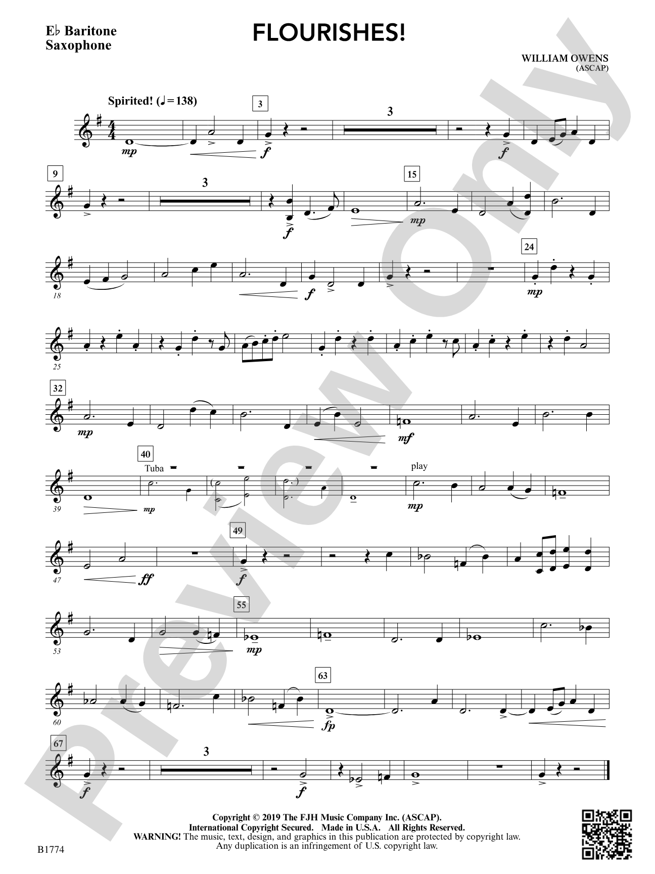 Flourishes!: E-flat Baritone Saxophone