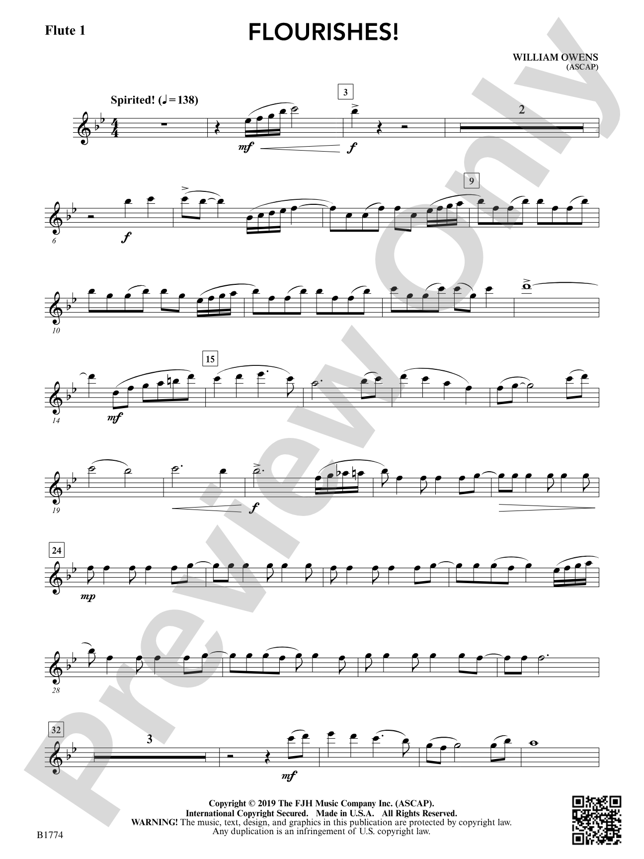 Flourishes!: Flute 1