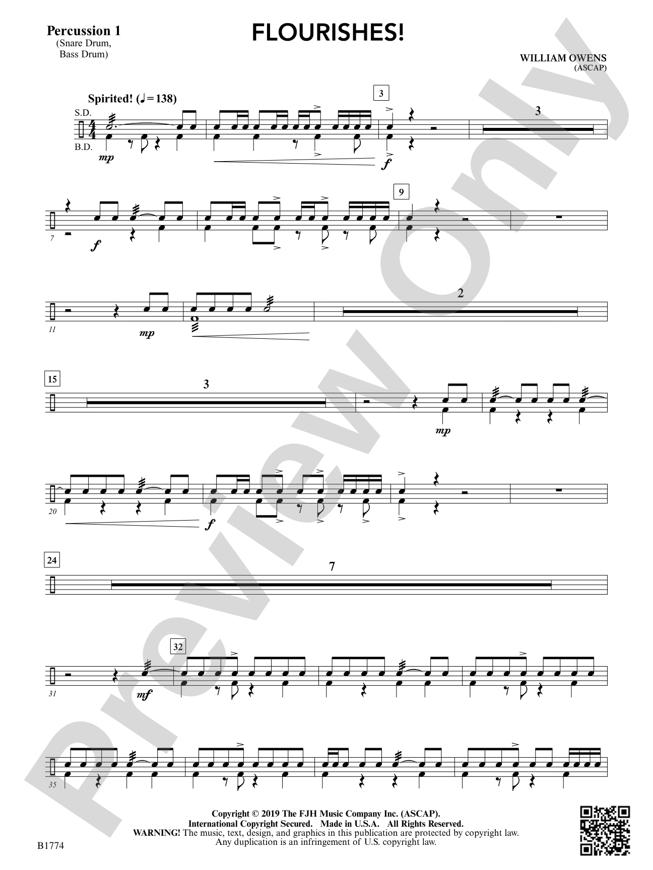 Flourishes!: Percussion 1