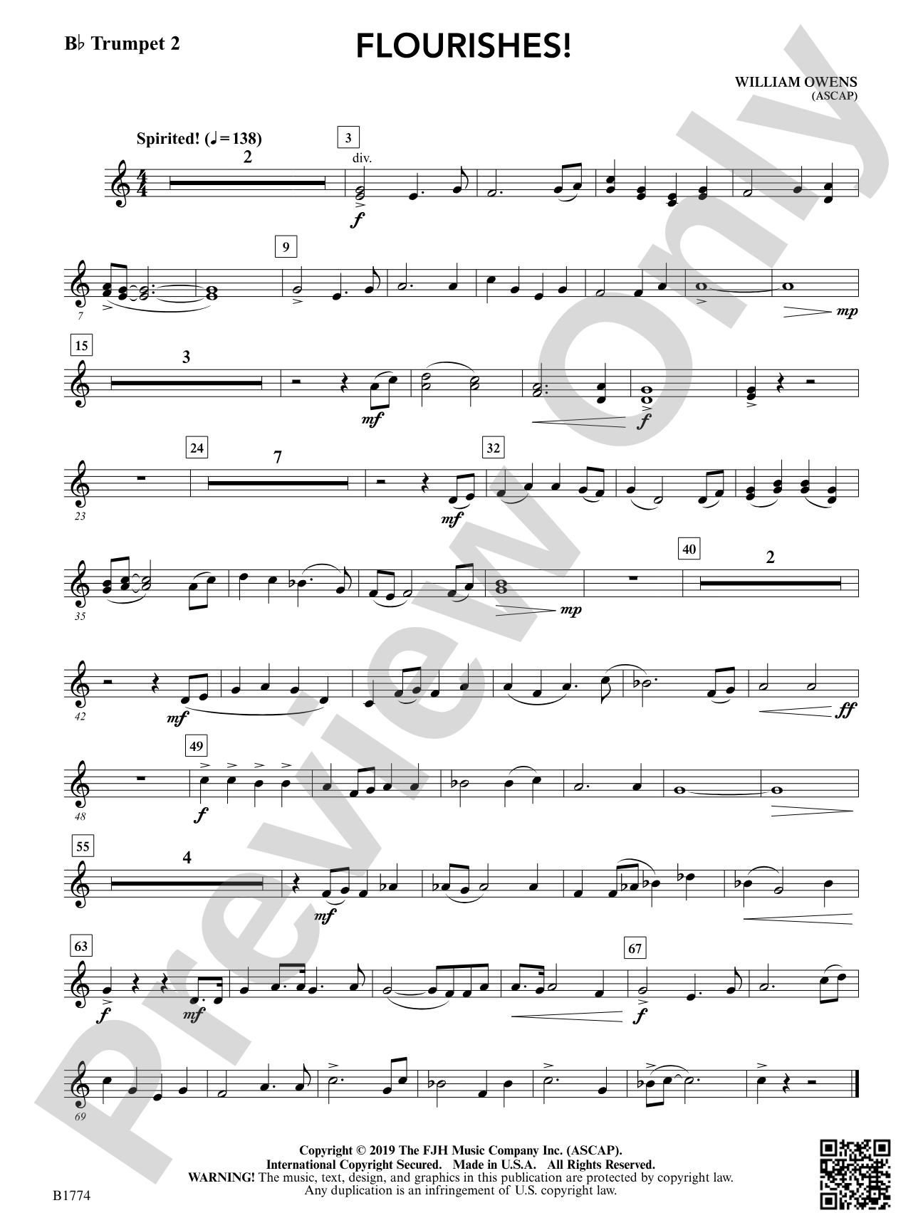 Flourishes!: B-flat Trumpet 2