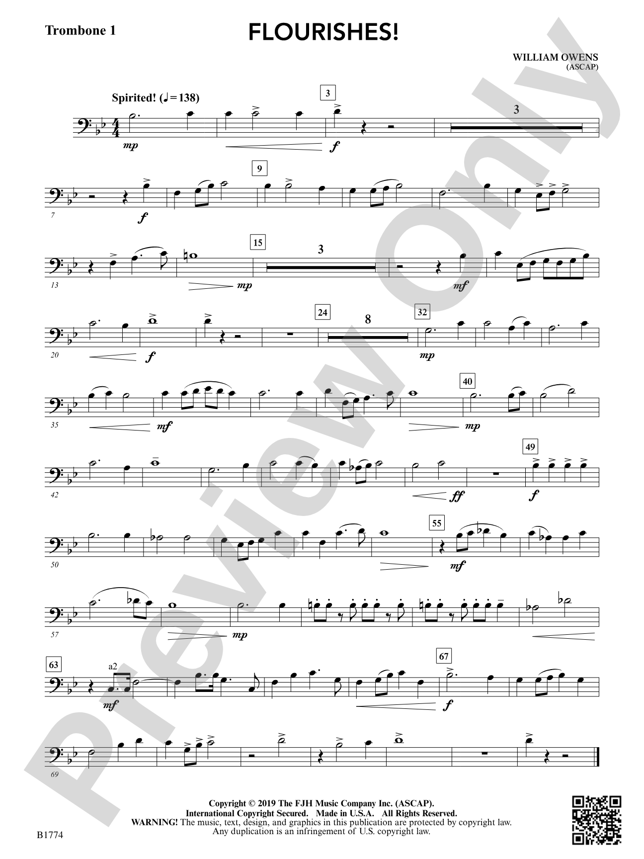 Flourishes!: Trombone 1