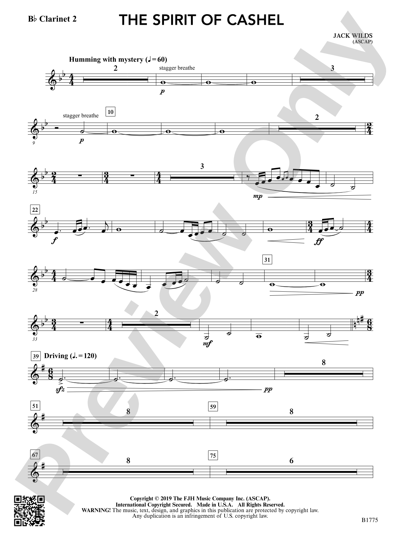 The Spirit of Cashel: B-flat Clarinet 2