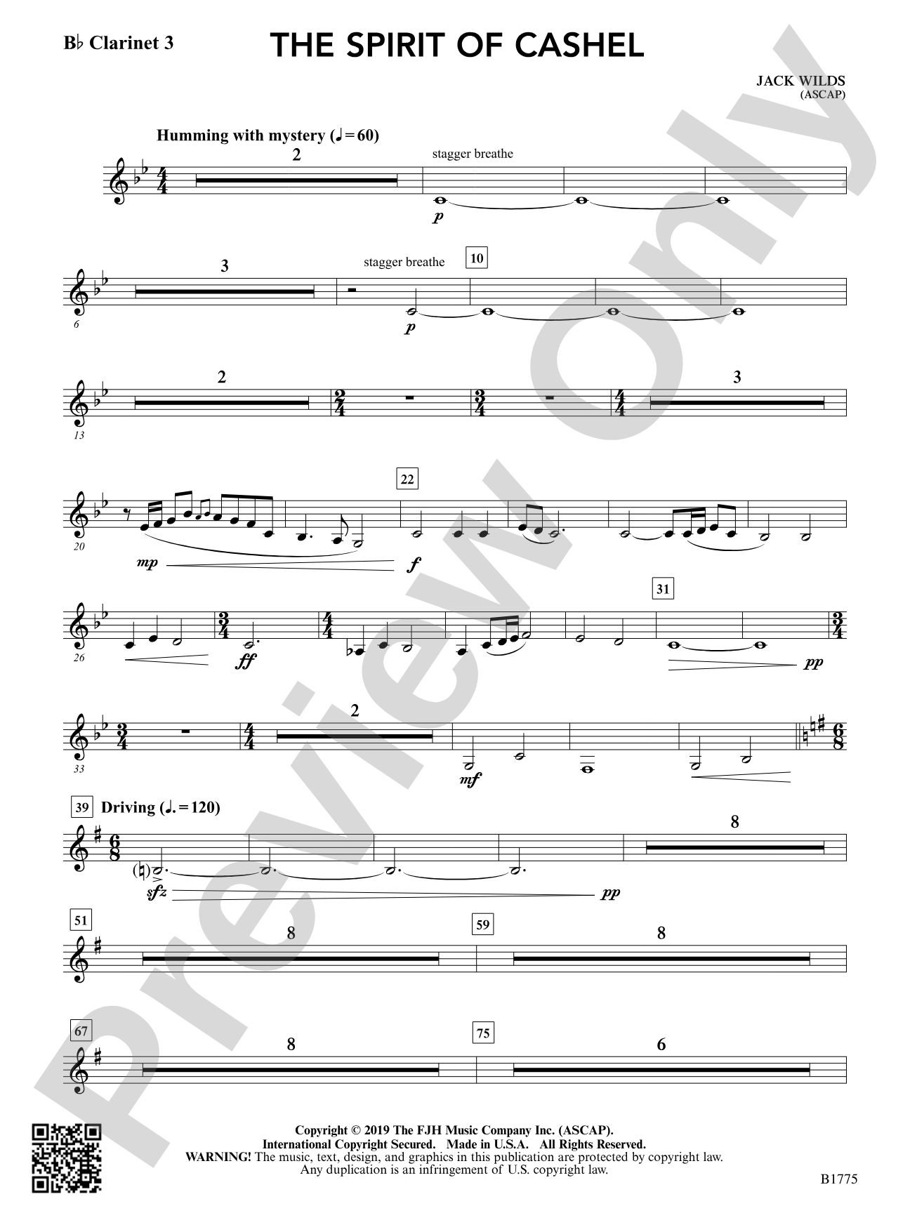 The Spirit of Cashel: B-flat Clarinet 3