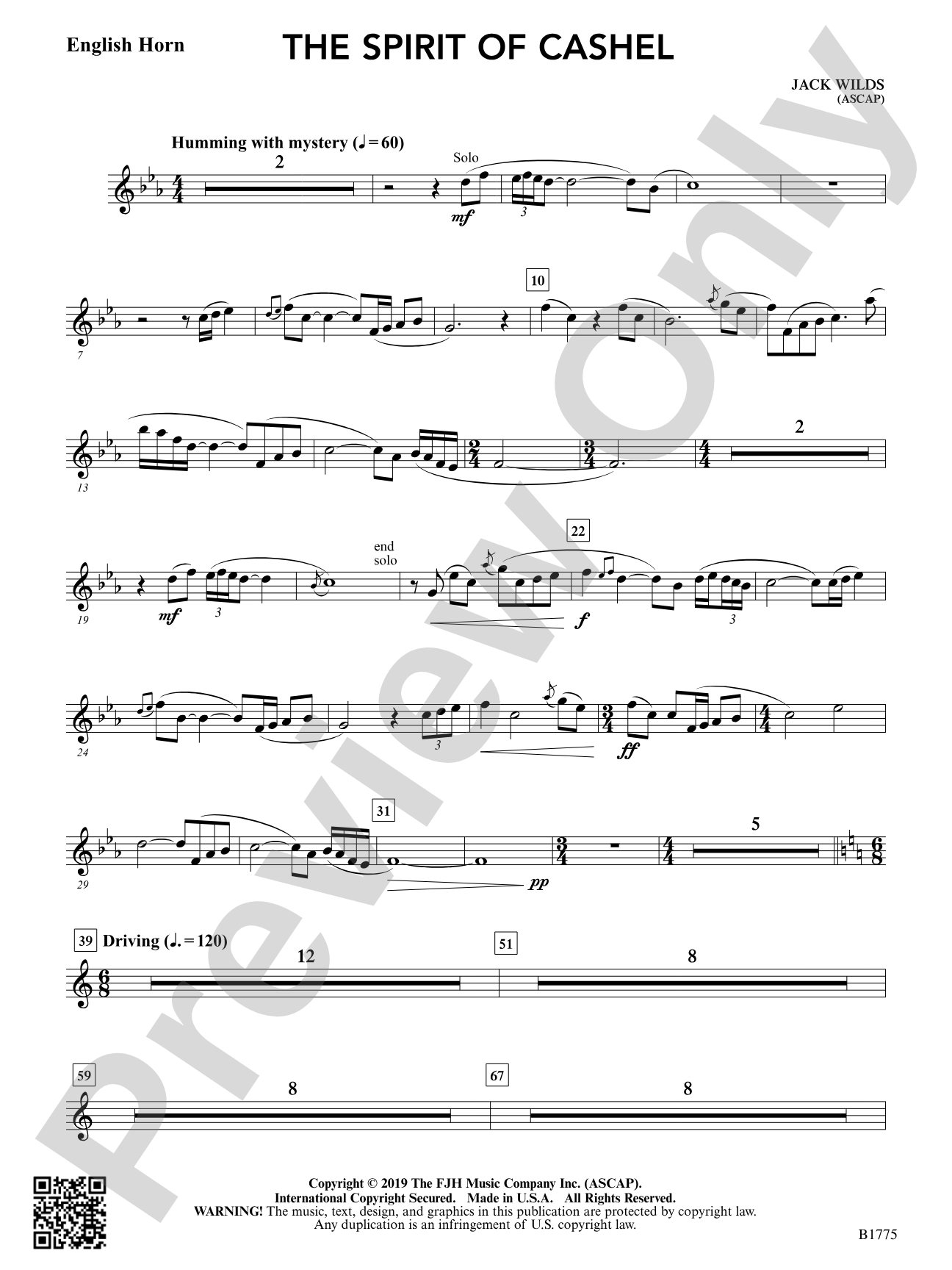 The Spirit of Cashel: English Horn (opt.)