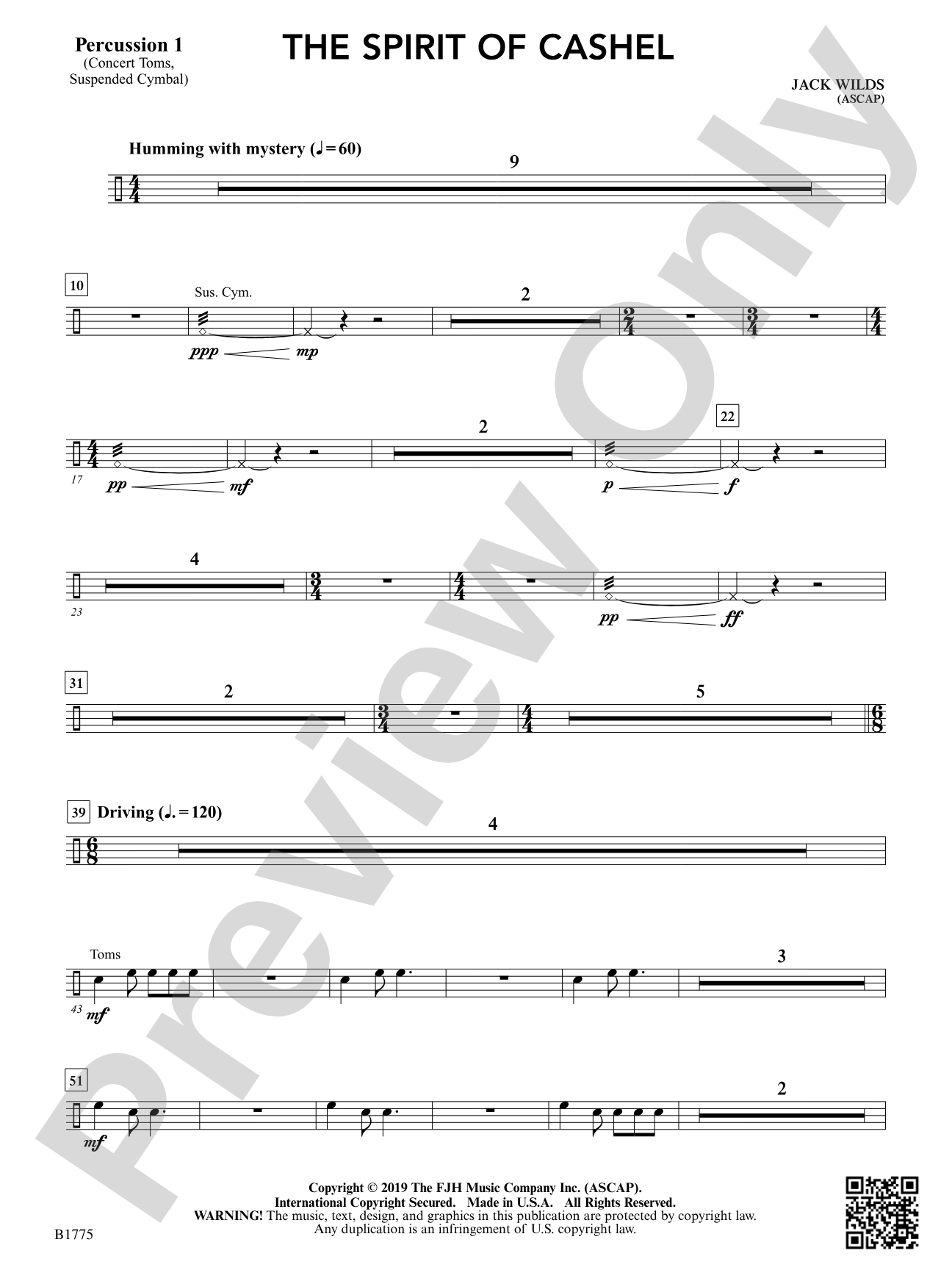 The Spirit of Cashel: Percussion 1