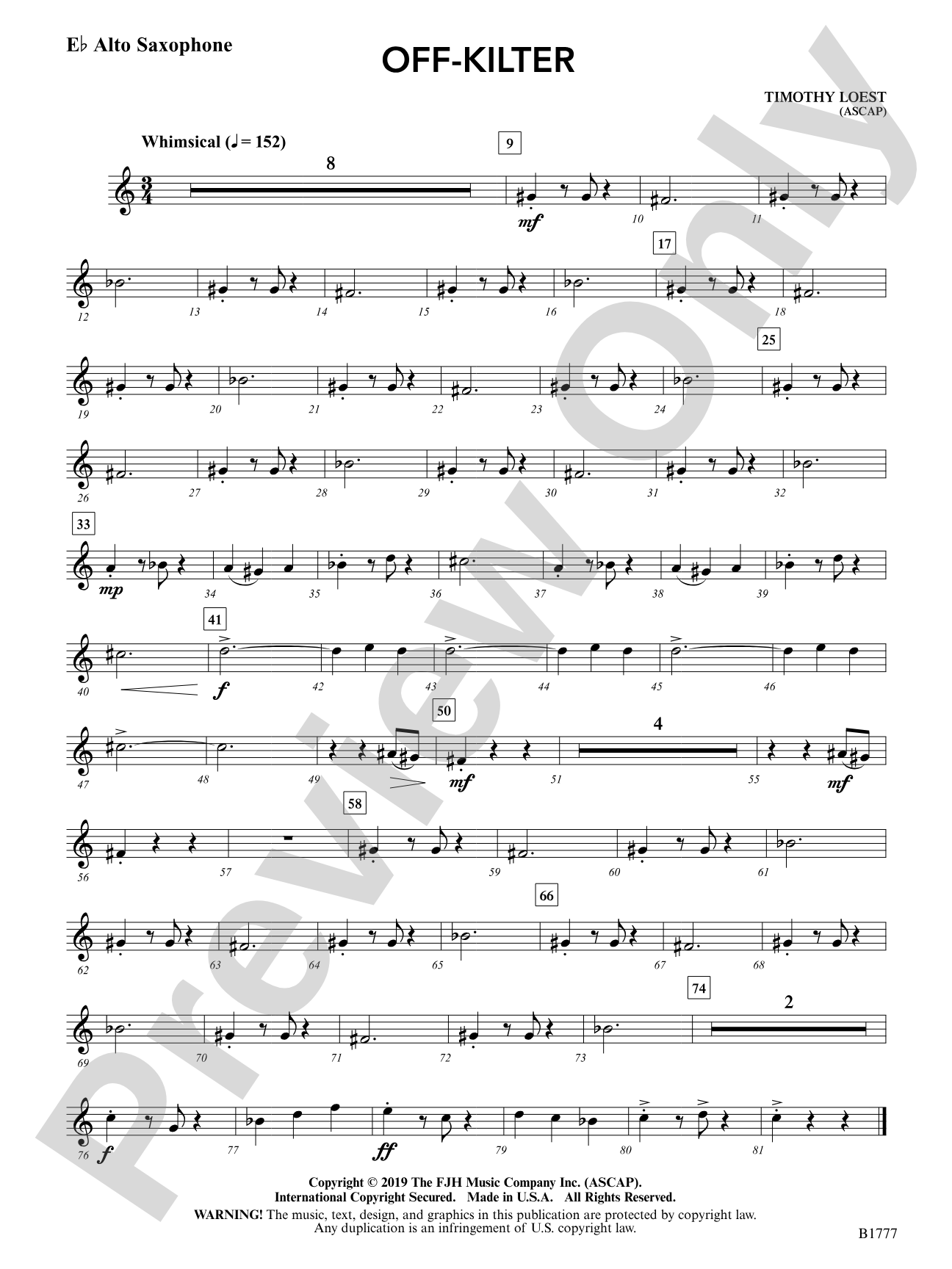 Off-Kilter: E-flat Alto Saxophone