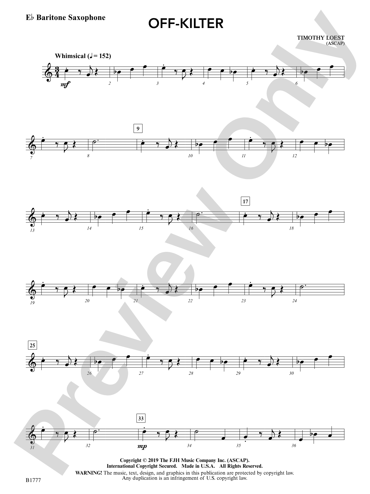 Off-Kilter: E-flat Baritone Saxophone