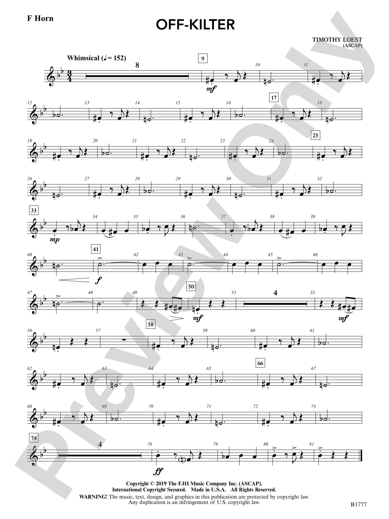 Off-Kilter: F Horn