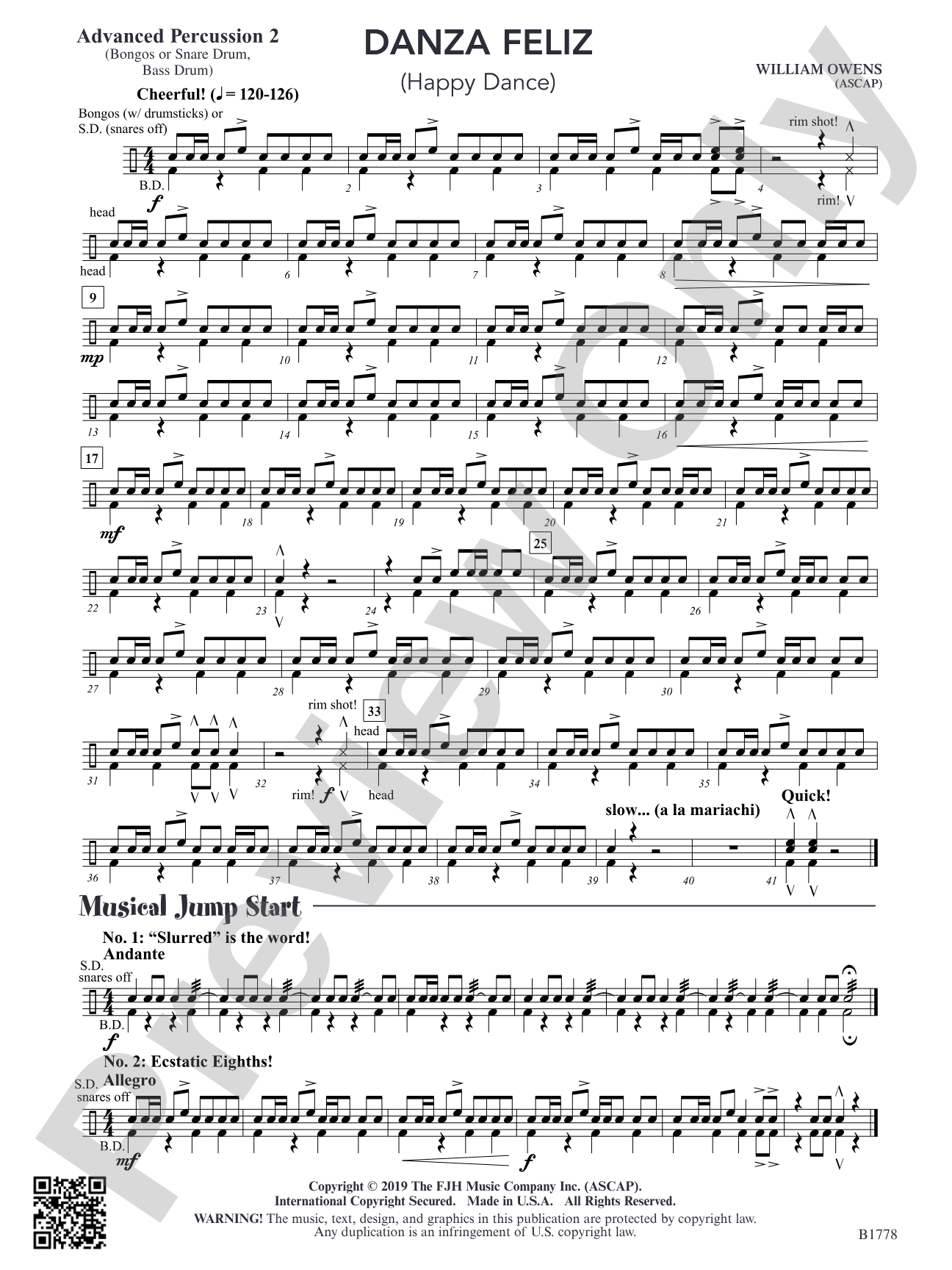 Danza Feliz: Advanced Percussion 2