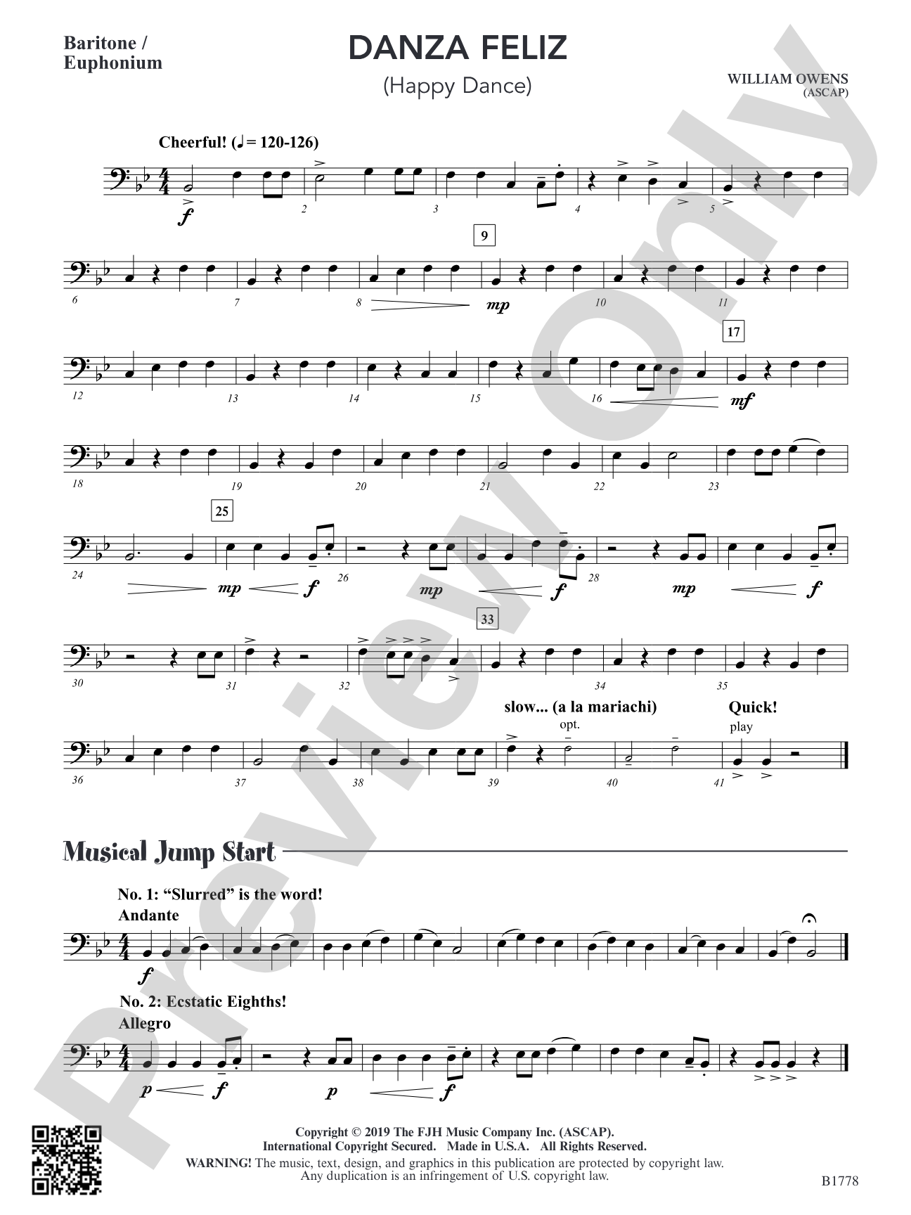 Danza Feliz: Baritone / Euphonium