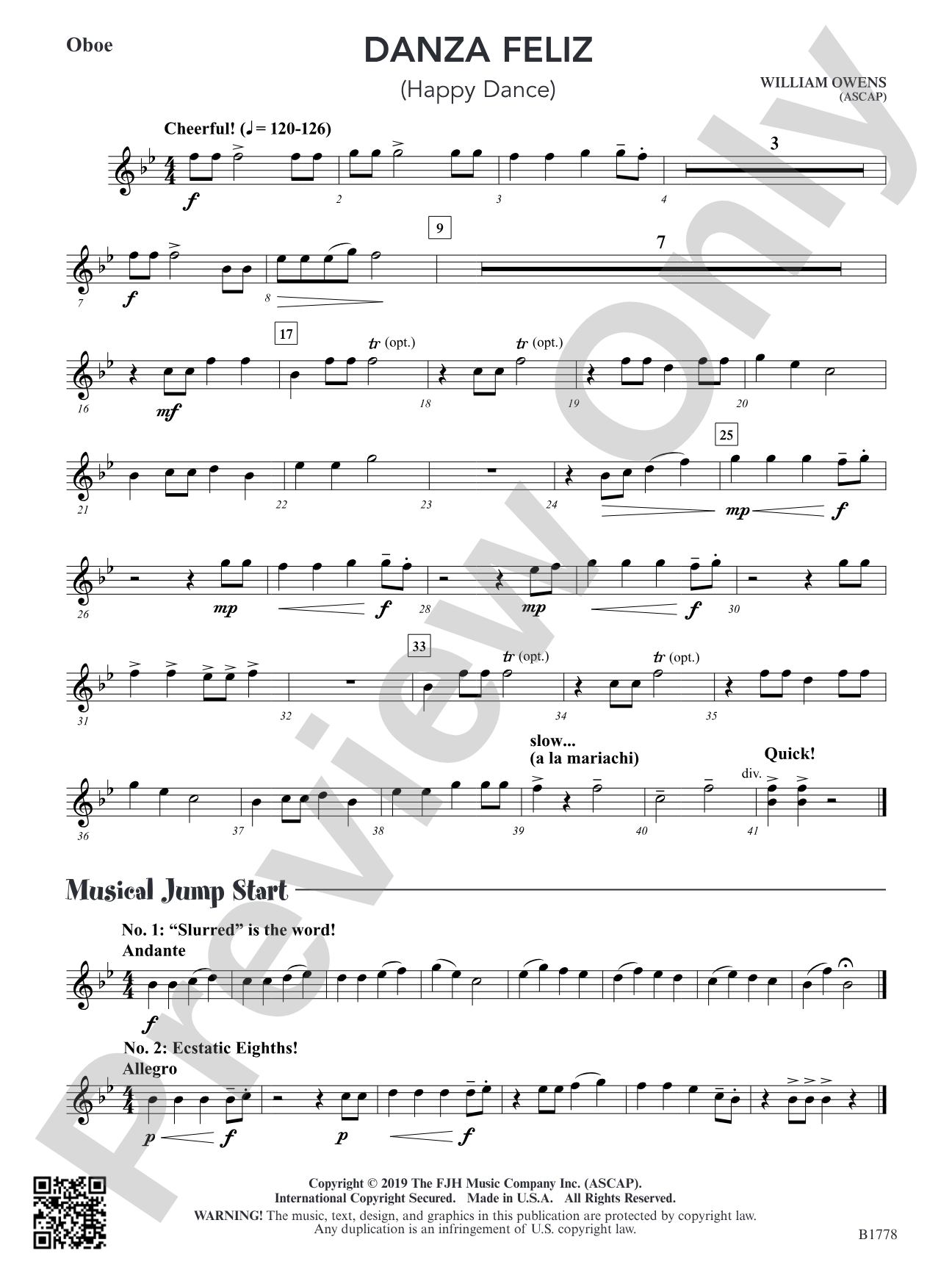 Danza Feliz: Oboe