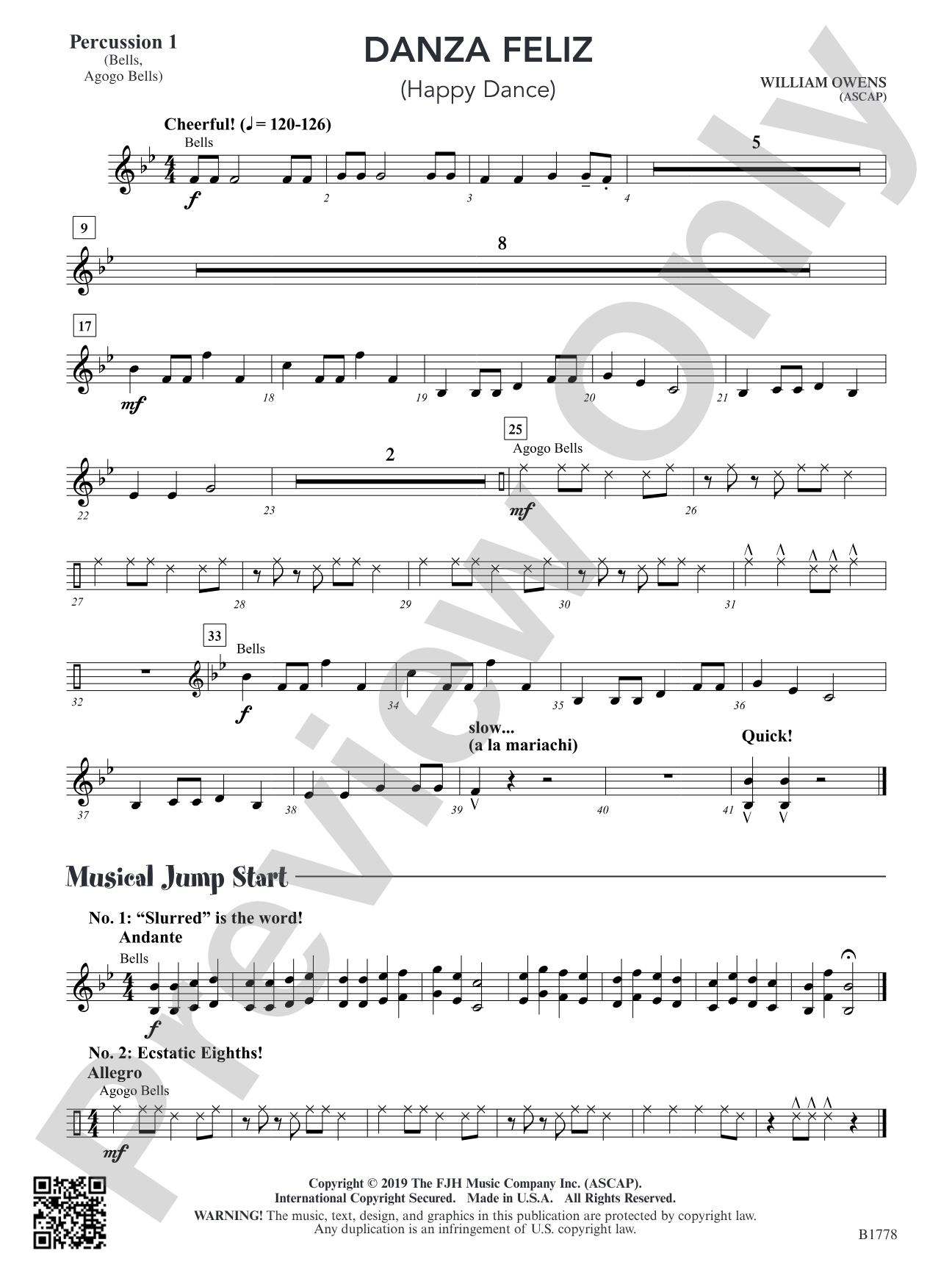 Danza Feliz: Percussion 1