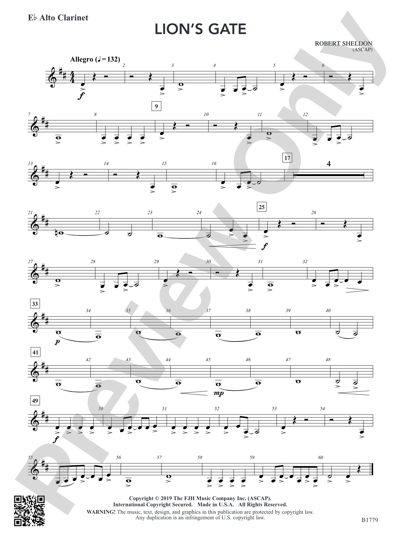 Lion's Gate: E-flat Alto Clarinet