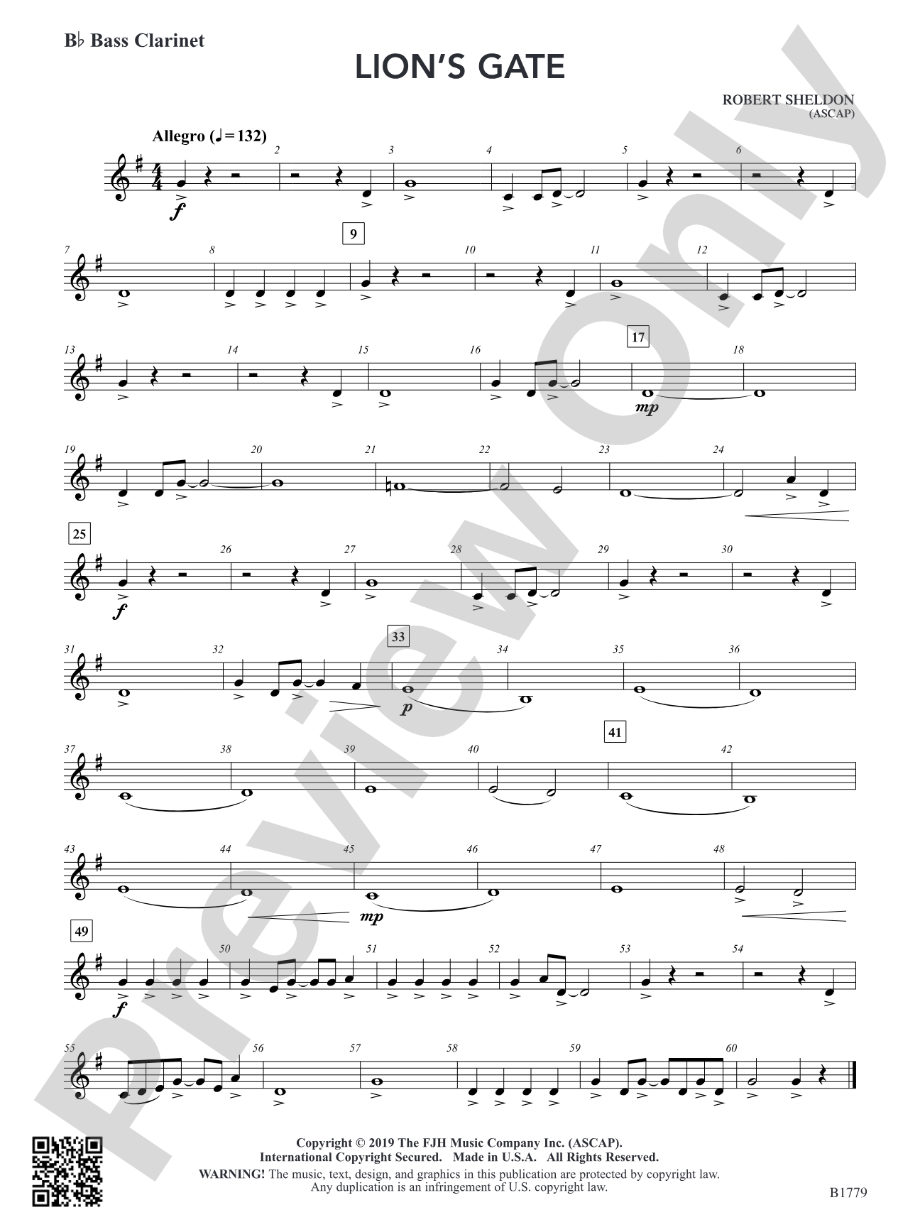 Lion's Gate: B-flat Bass Clarinet
