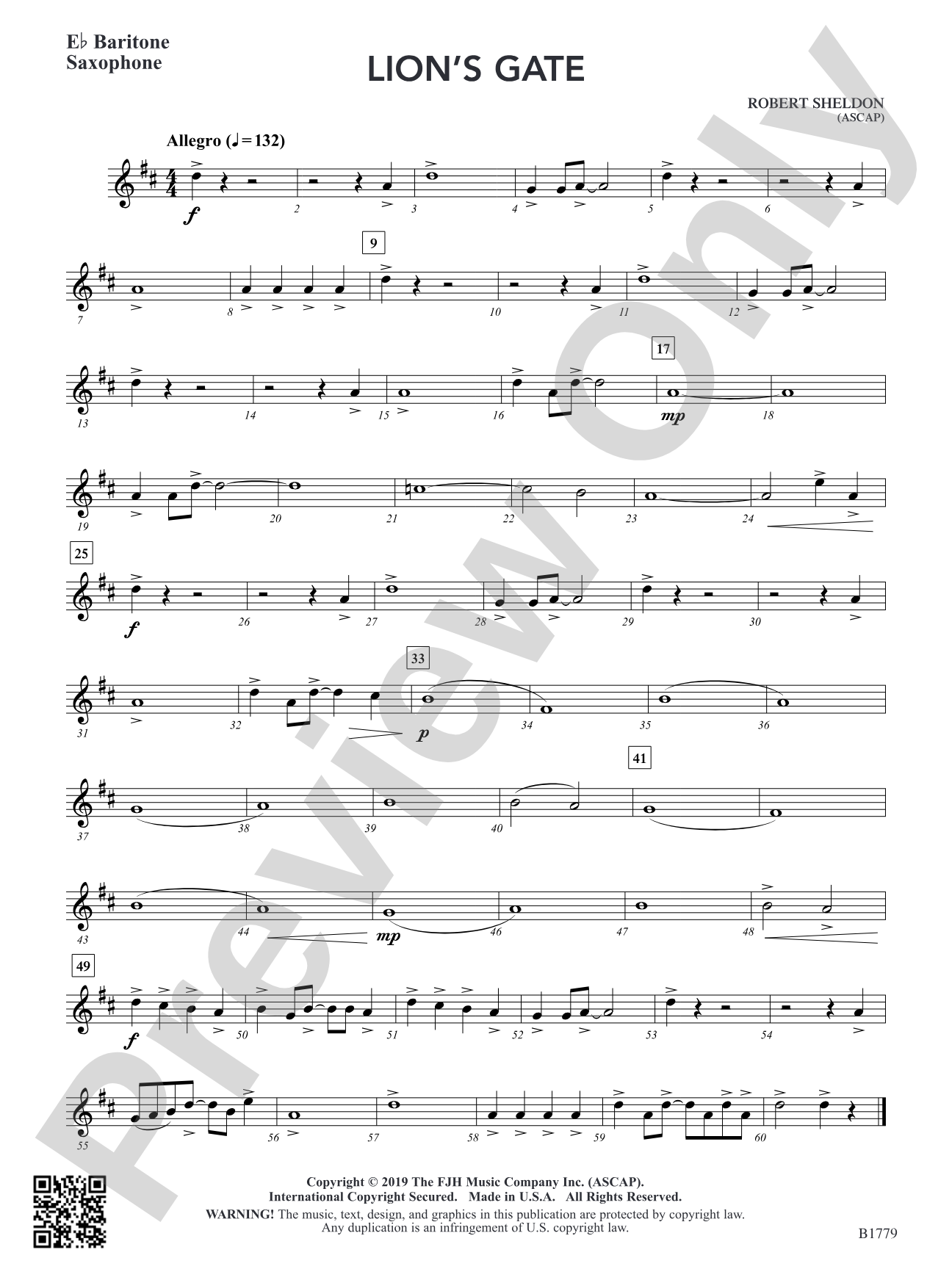 Lion's Gate: E-flat Baritone Saxophone