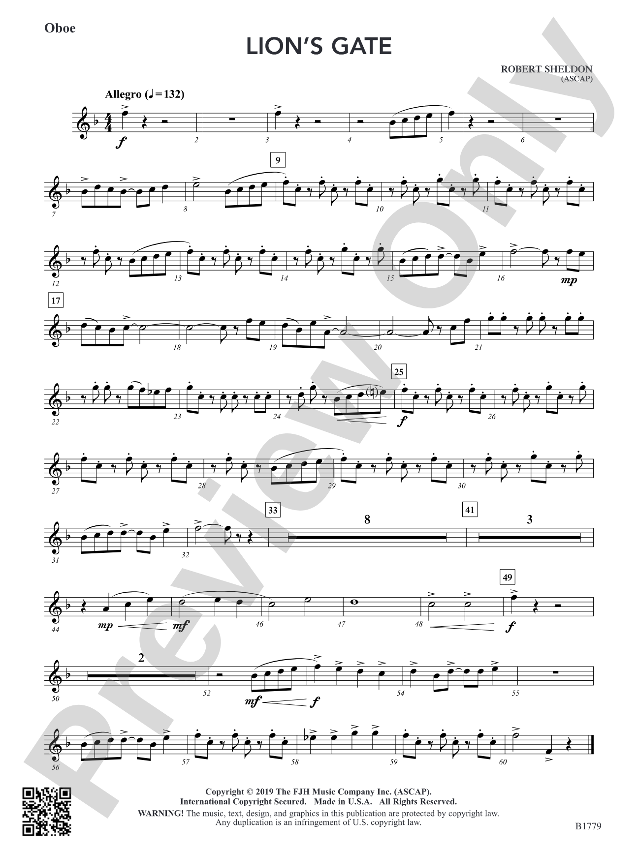 Lion's Gate: Oboe